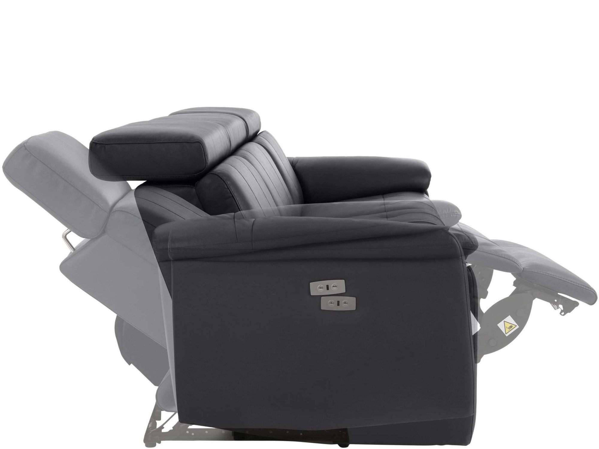Home affaire 3-zitsbank Binado met handmatige of elektrische relaxfunctie met usb-aansluiting