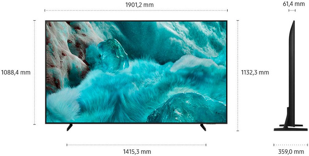 Samsung QLED-TV GQ85Q7F2AU QLED-televisie, Quantum HDR, Knox Security, Art Store, 3D Sound, Gaming Hub, AI TV