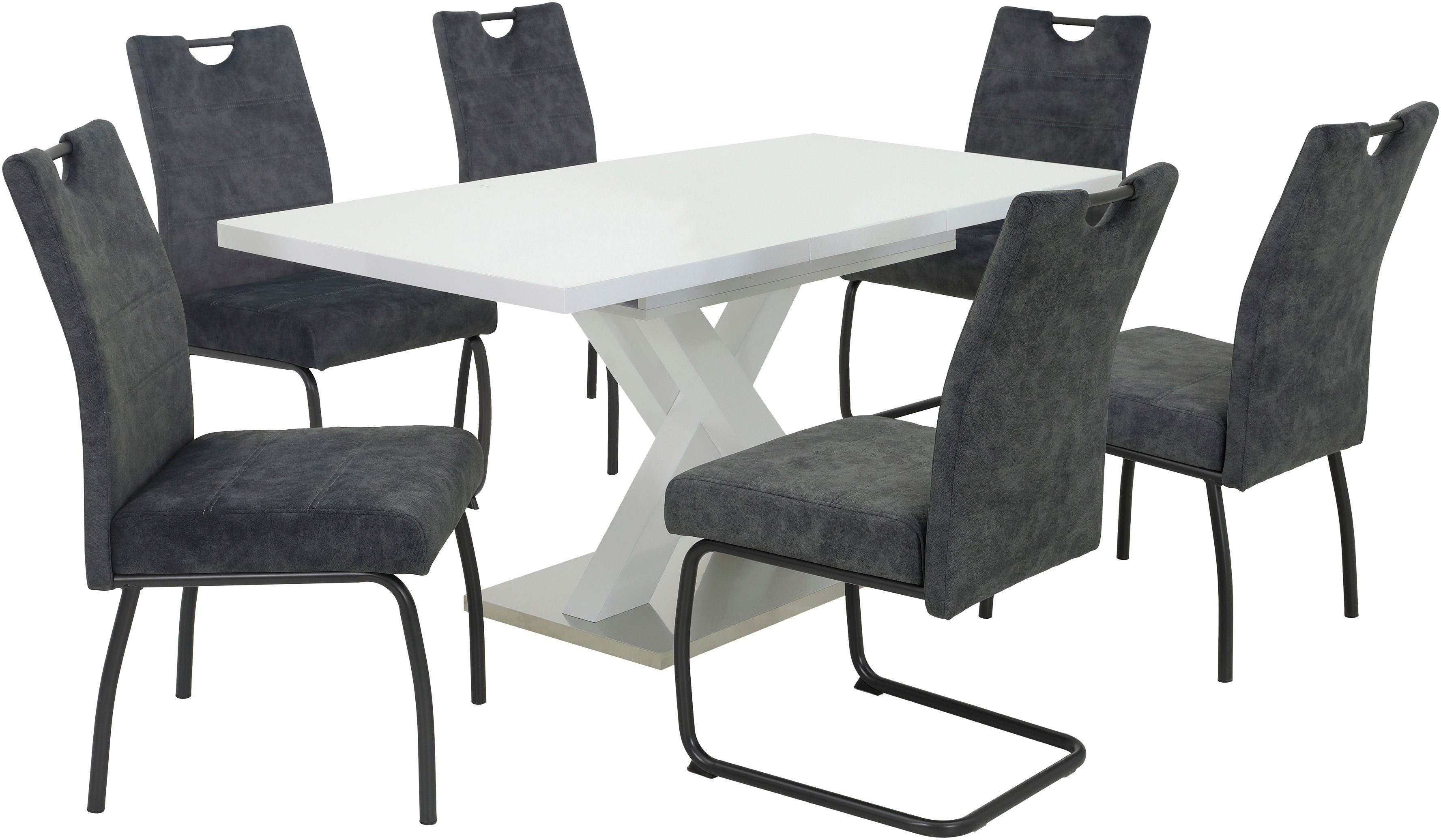 HELA Stoel met 4 poten Evelyn Comfortzitting met veren (set)