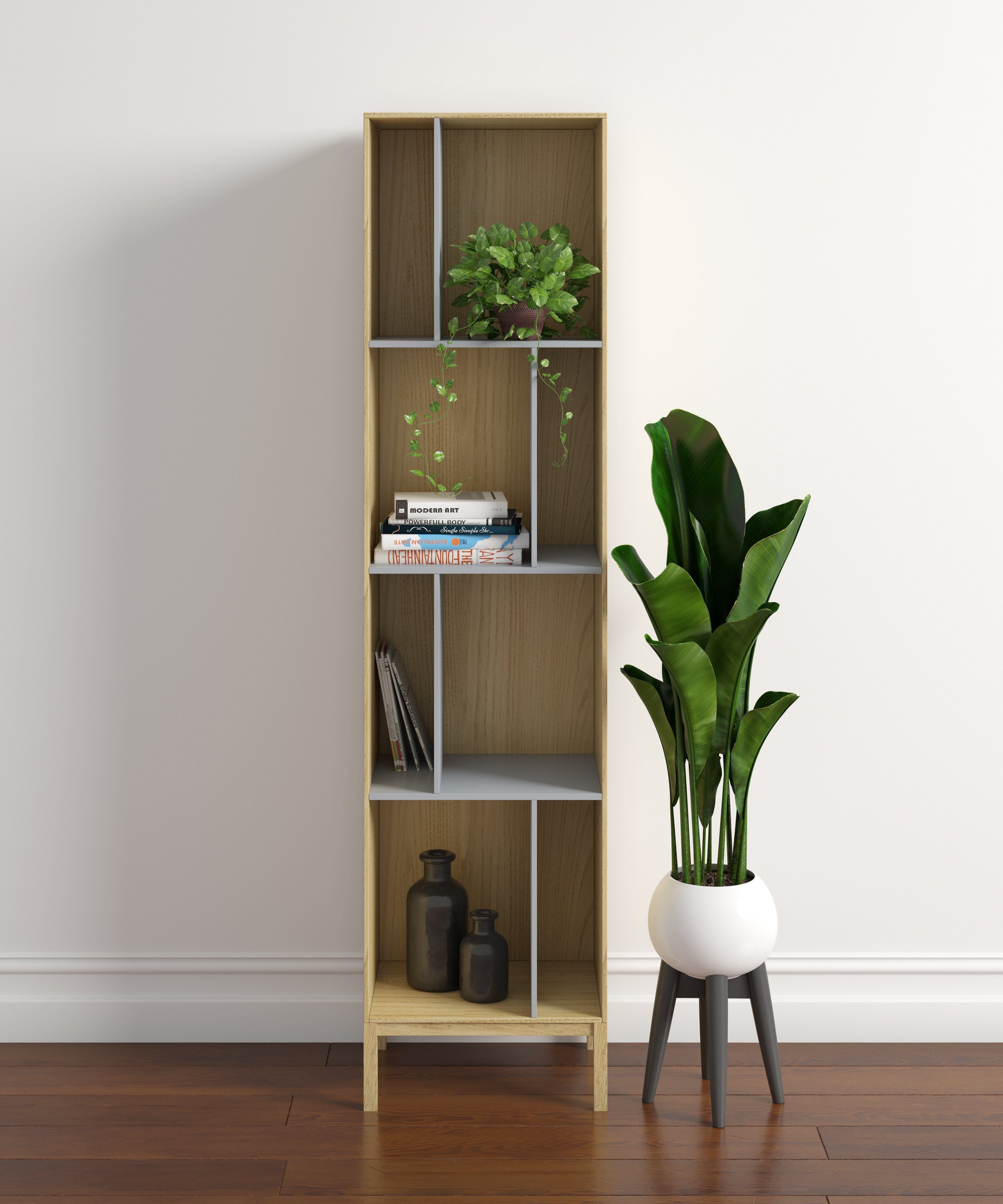 Woodman Boekenkast AbbeyWood Houtfineer van eiken boekenkasten beige