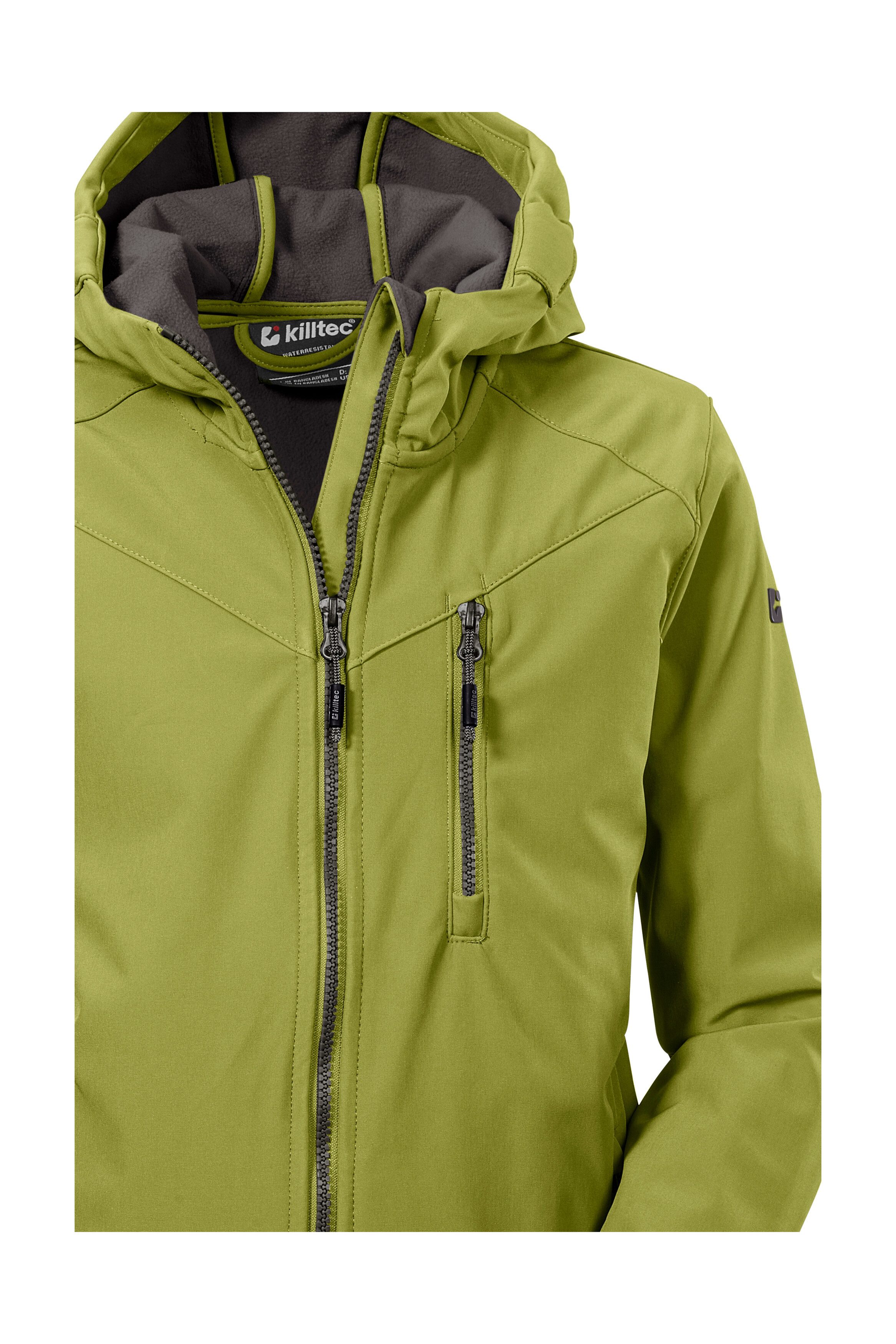 Killtec Softshell-jack Boys softshell-jack Waterafstotende softshelljack met capuchon, fleece en PFAs-vrij