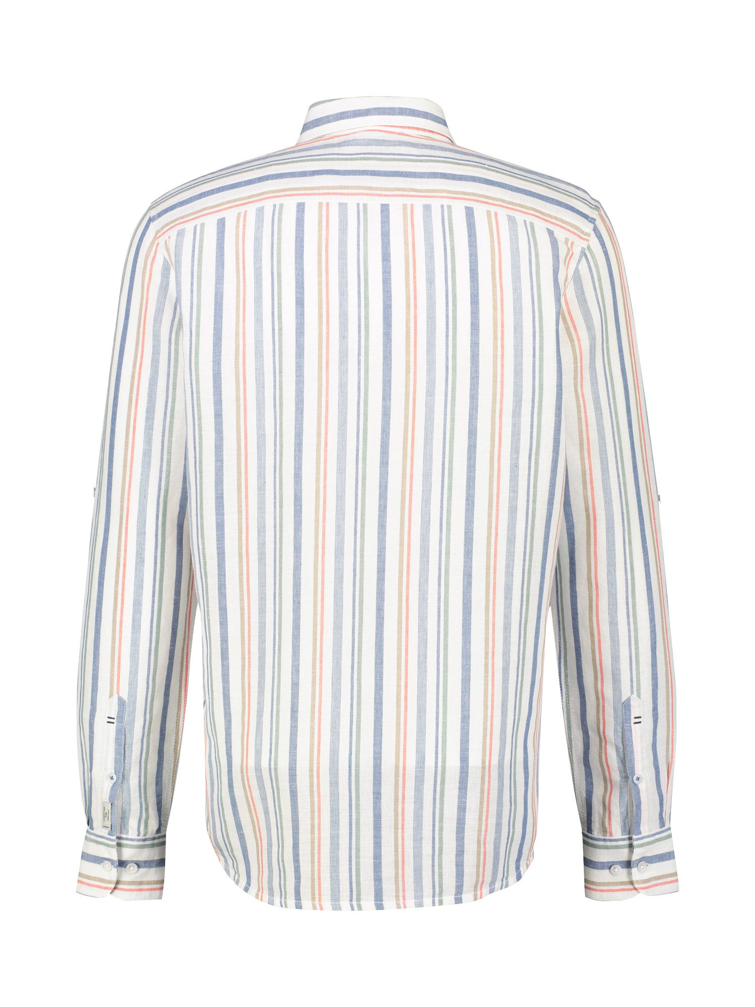 Lerros Overhemd met lange mouwen LERROS gestreept shirt in pasteltinten, linnen-katoenmix