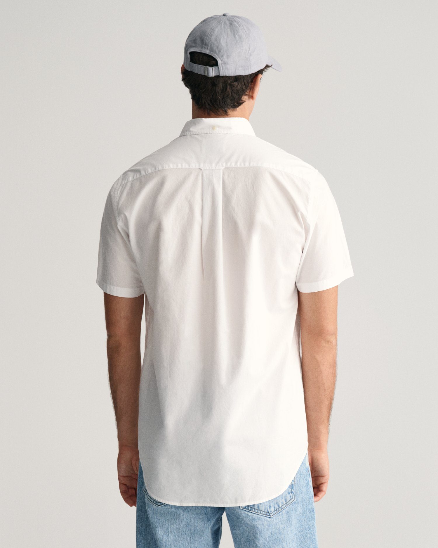 Gant Overhemd met korte mouwen Regular fit poplin overhemd licht slijtvast easy care