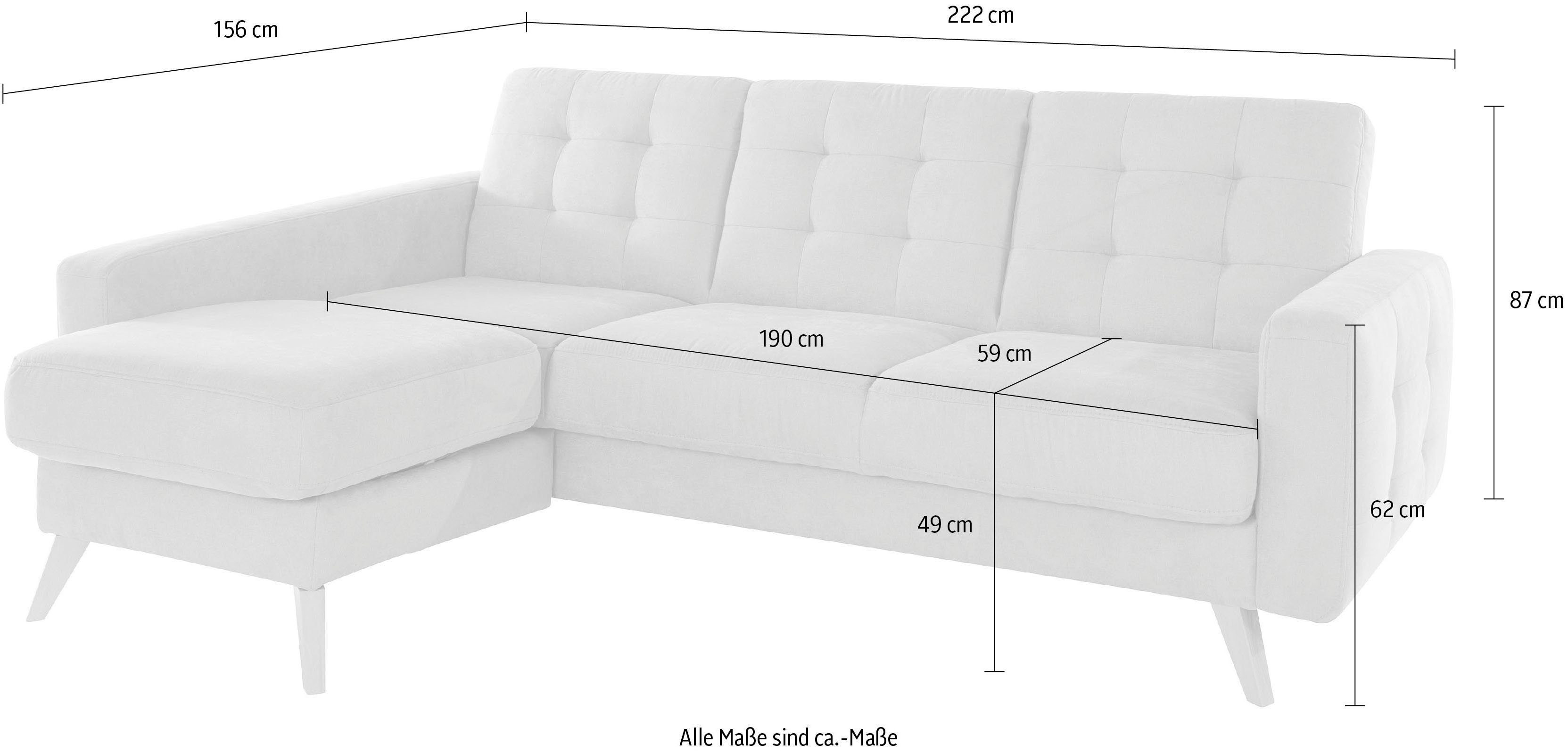 exxpo - sofa fashion Hoekbank Nappa, compact en comfortabel, handig, tijdloos design, L-vorm