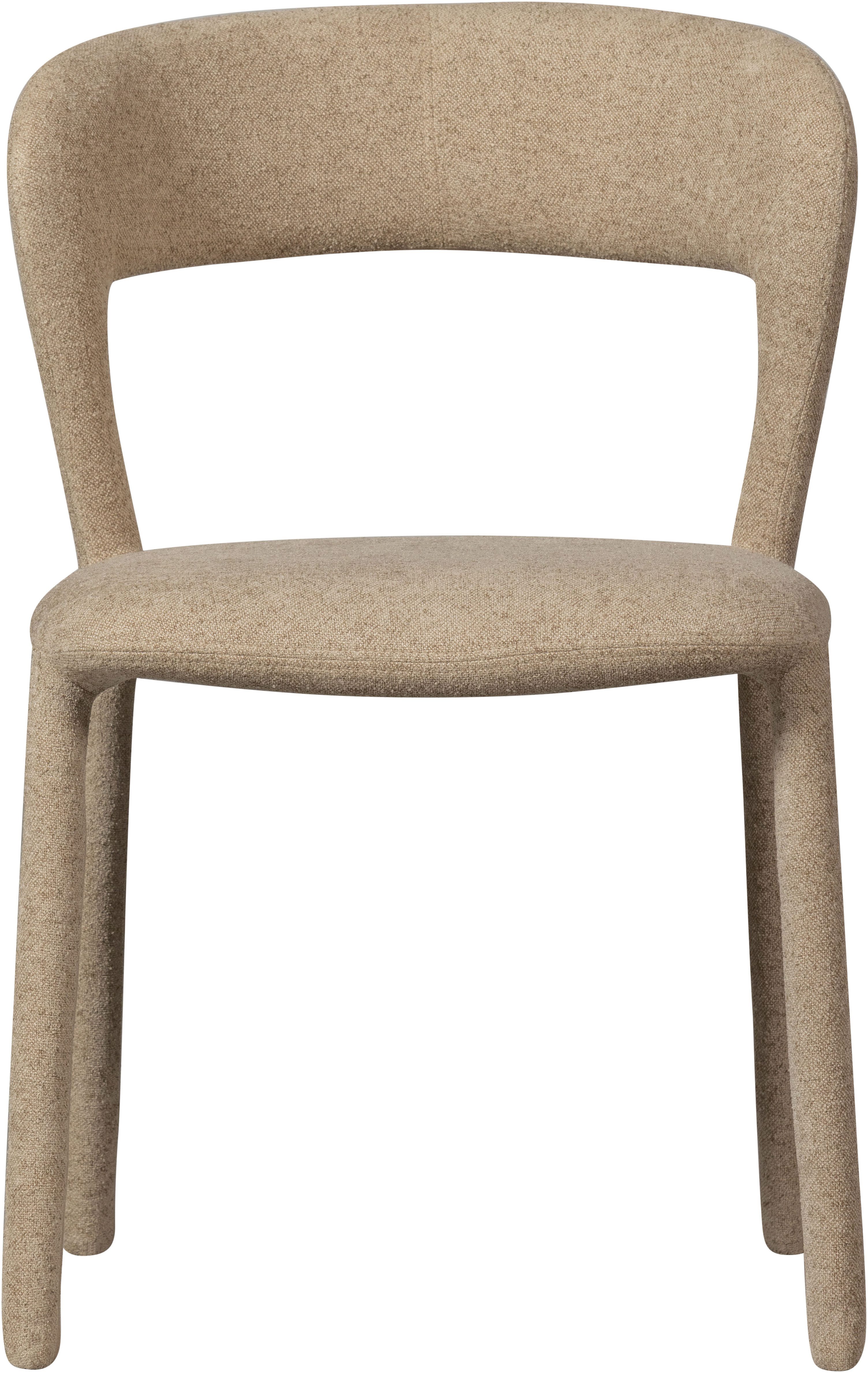 WOOOD Eetkamerstoel Noble volledig met stof bekleed, hoogte 76 cm x breedte 51 cm (set, 2 stuks)