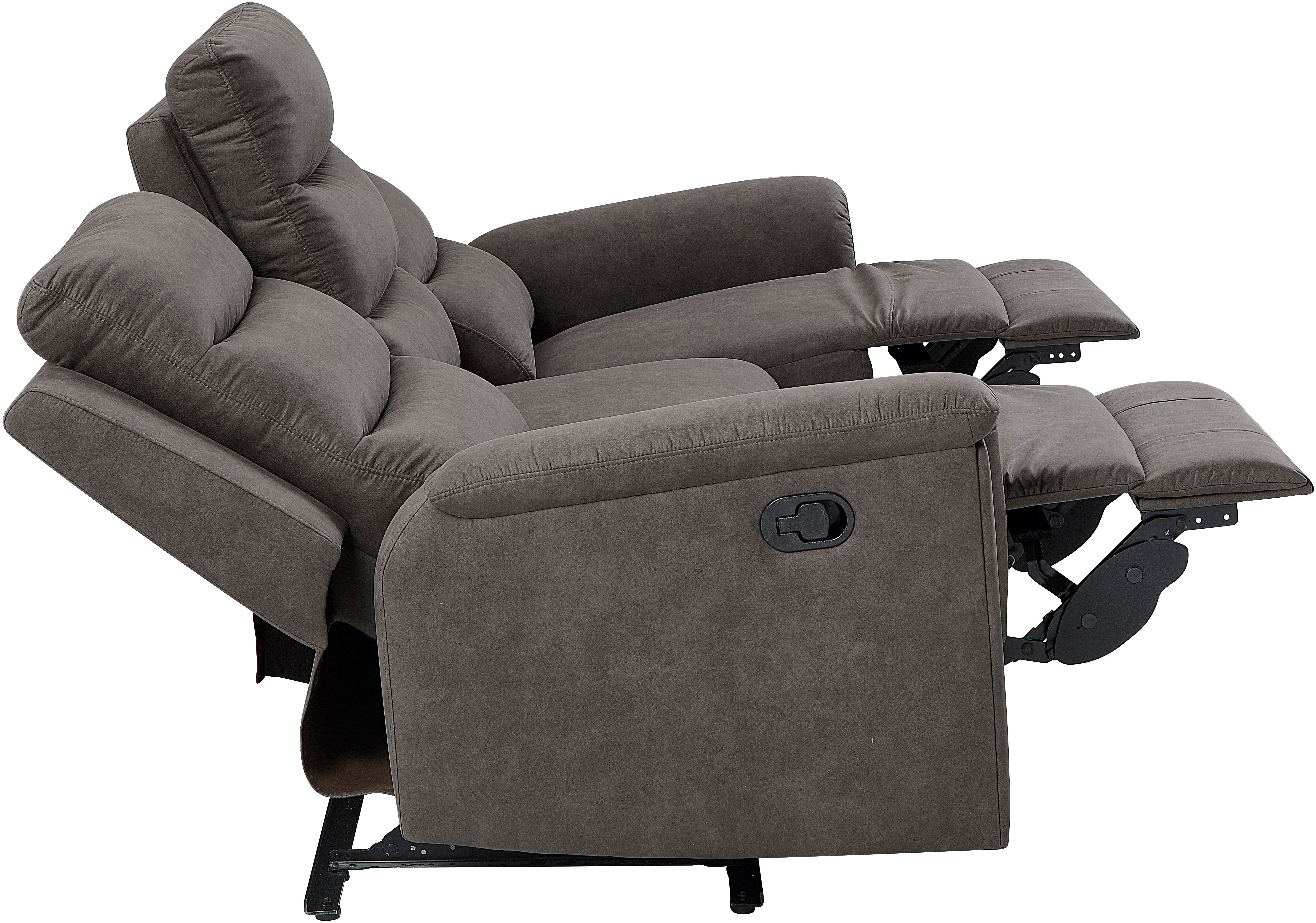 ATLANTIC home collection 3-zitsbank Cliff met 2 relaxfuncties Pocketvering en bekerhouders in opklapbare middenconsole