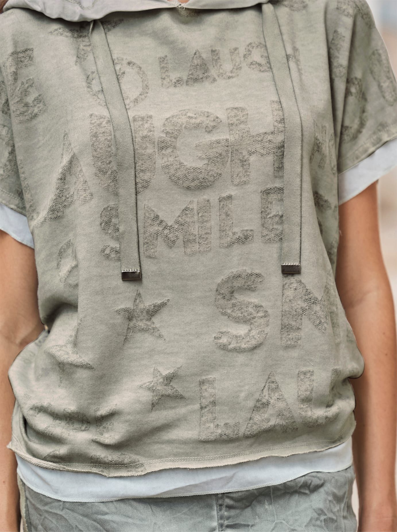 heine Shirt met korte mouwen Capuchonshirt (1-delig)