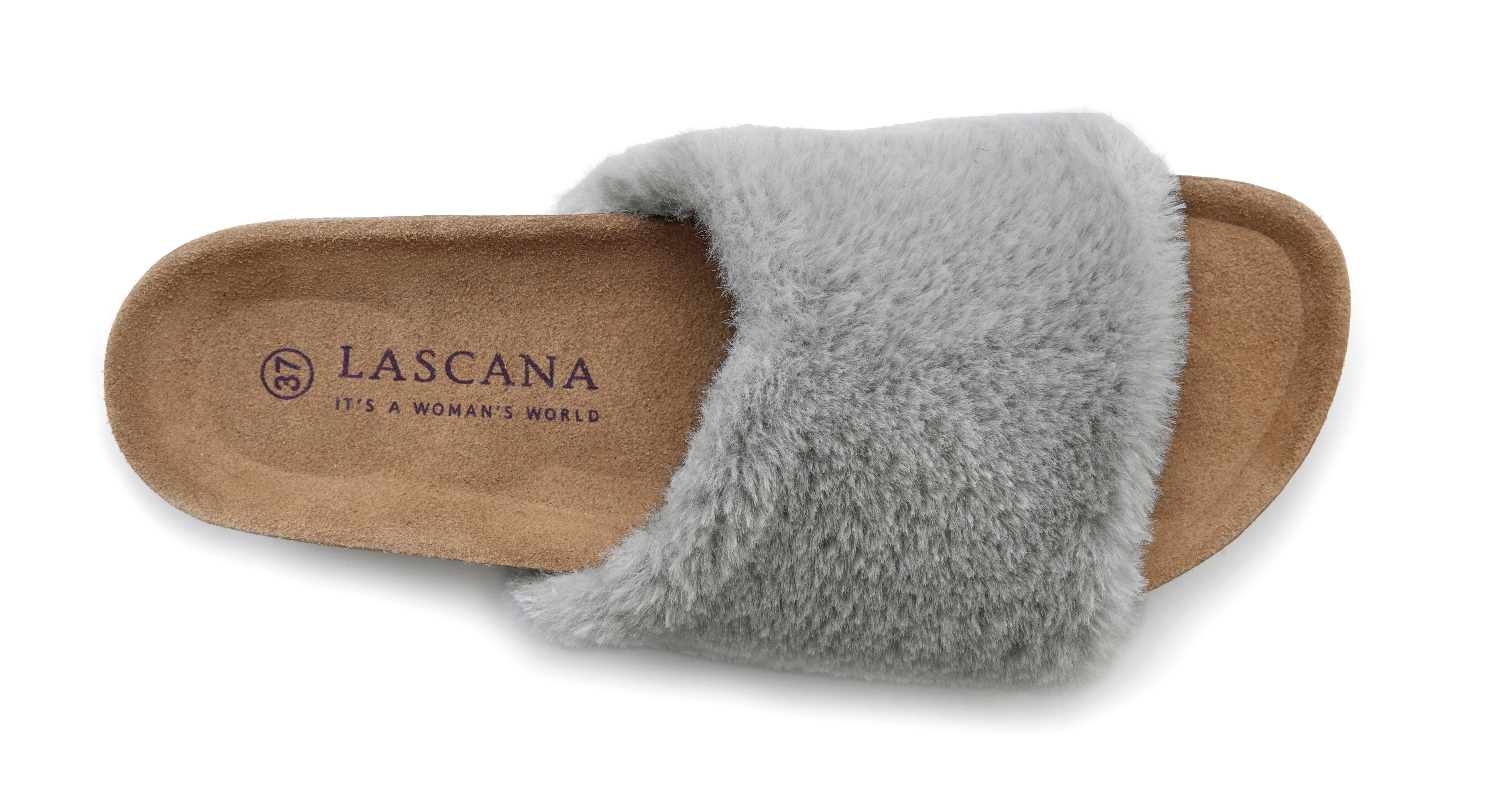 Lascana Slippers Pantoffel, Mule, sandaal, open schoen, kurken voetbed, pantoffel