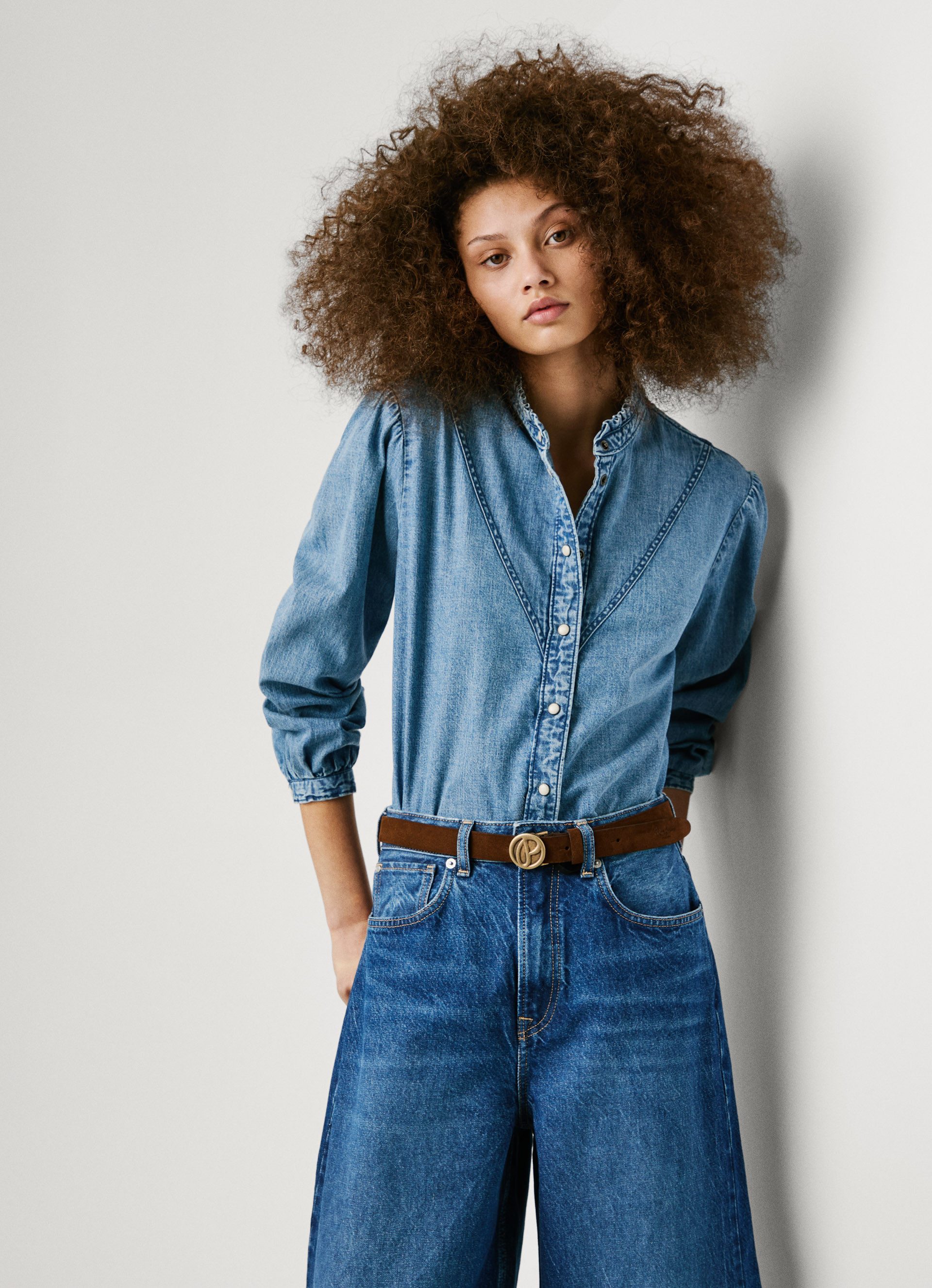 Pepe Jeans blouse REGULAR DENIM BLOUSE
