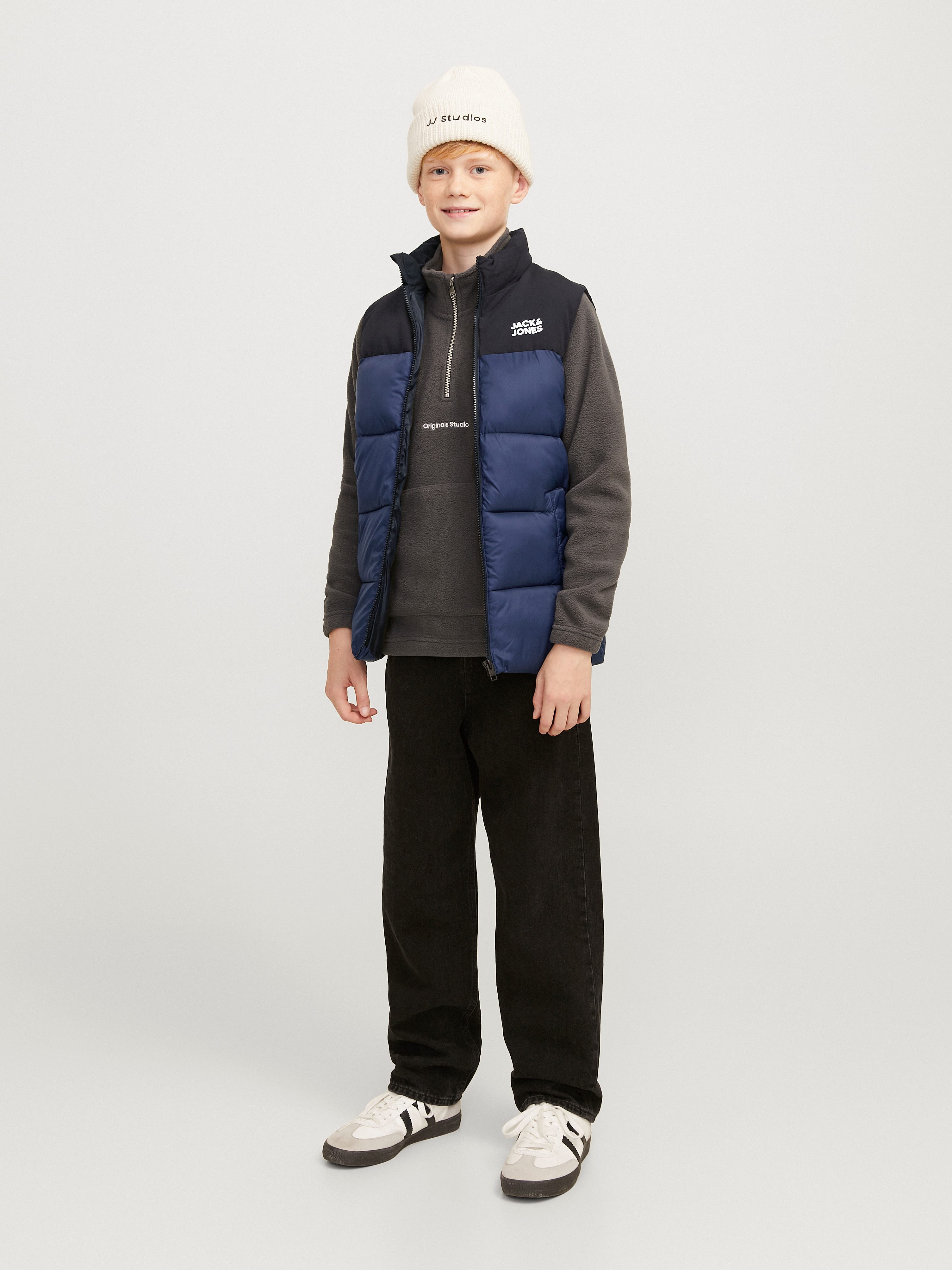 Jack & Jones Junior Korte bodywarmer JJETOBY BODYWARMER COLLAR