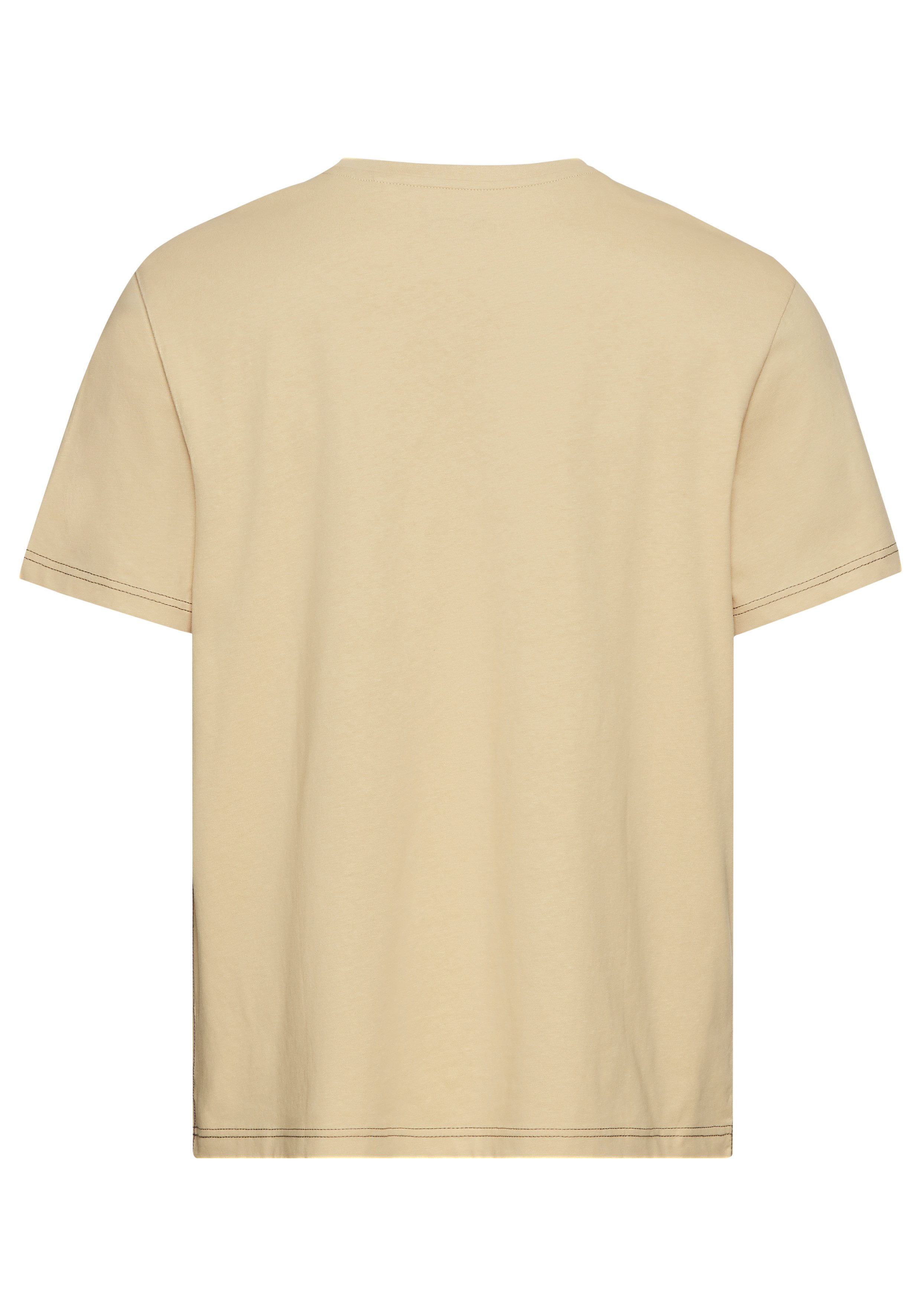 Man's World T-shirt met contraststiksels en functionele borstzak
