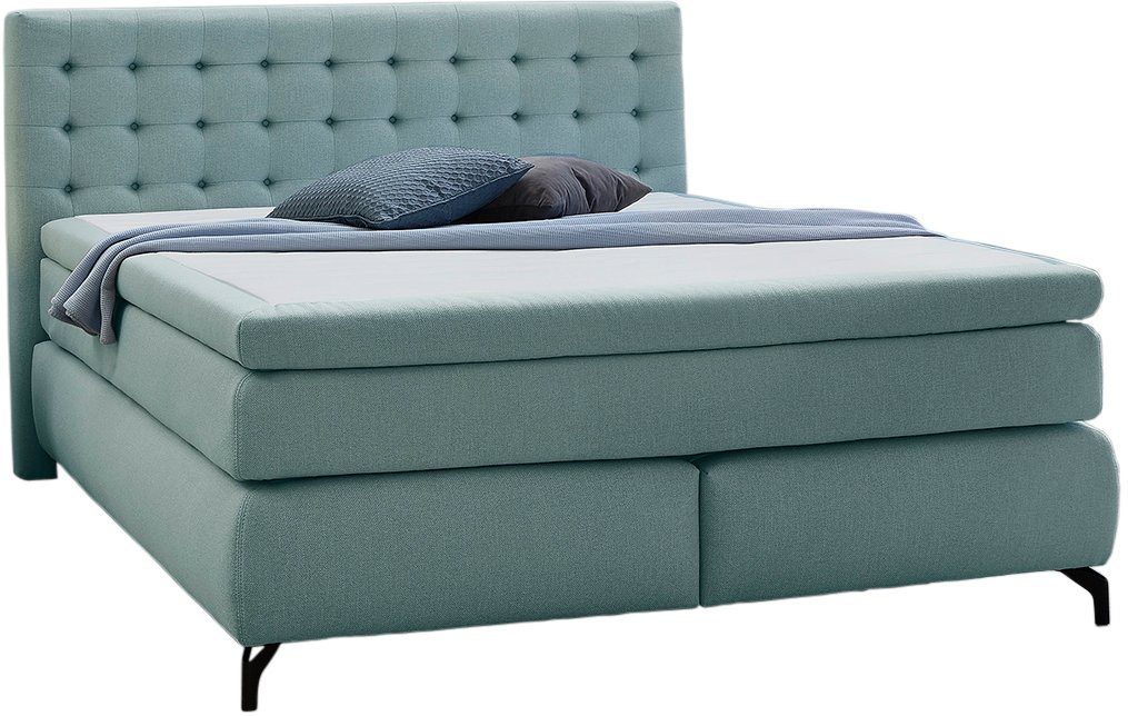 Jockenhöfer Gruppe Boxspring Jessica inclusief 9cm koudschuim topper en 7-zones ttfk-matras (h3, h3/h4 of h4), ligvlak 180x200cm