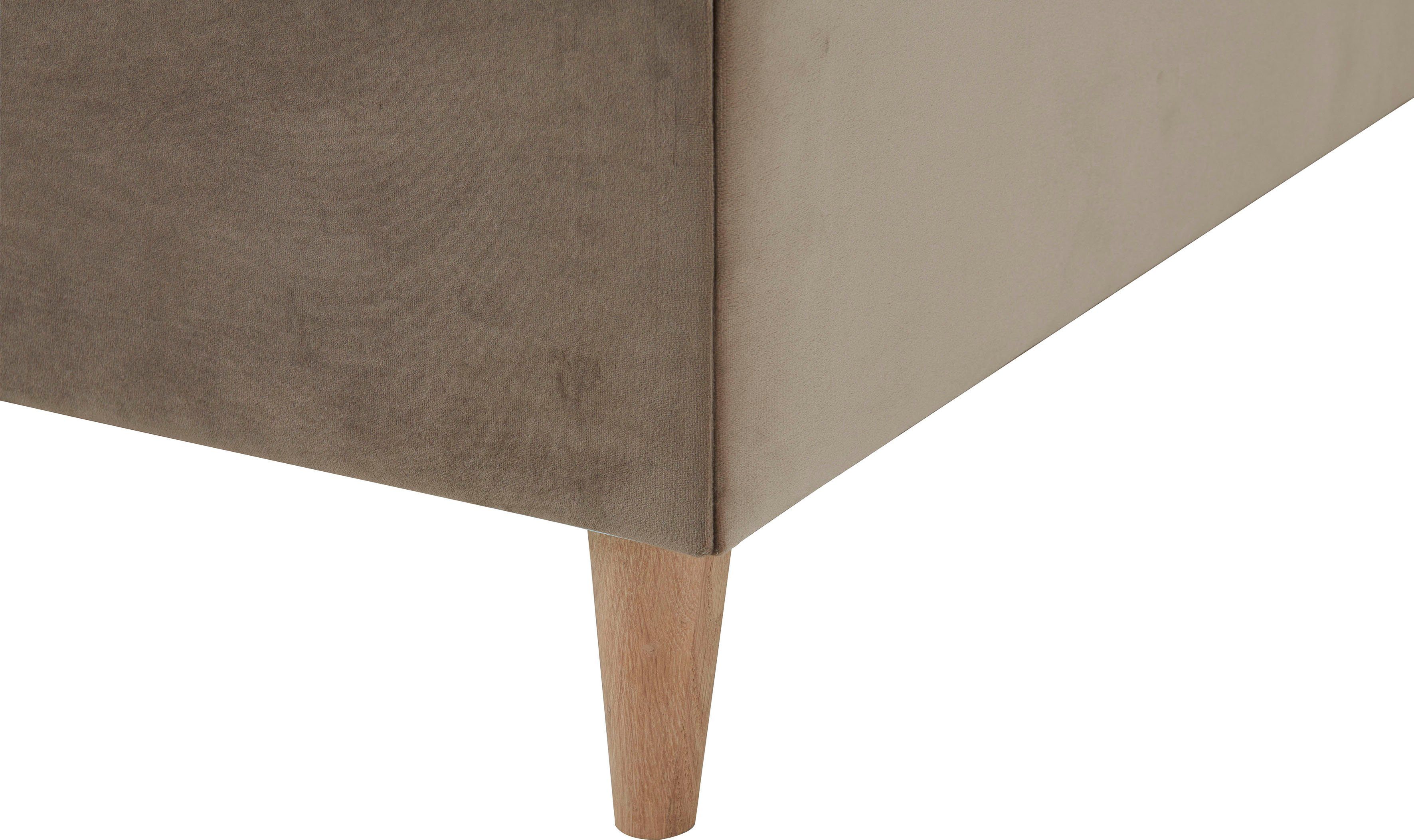 ATLANTIC home collection Gestoffeerd bed Veronika met bedkist en lattenbodem