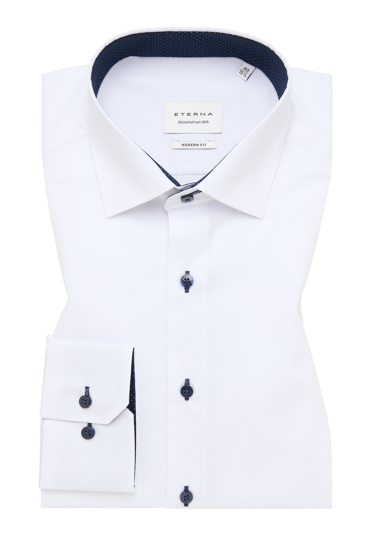 Eterna Overhemd met lange mouwen MODERN FIT NON IRON (strijkvrij)