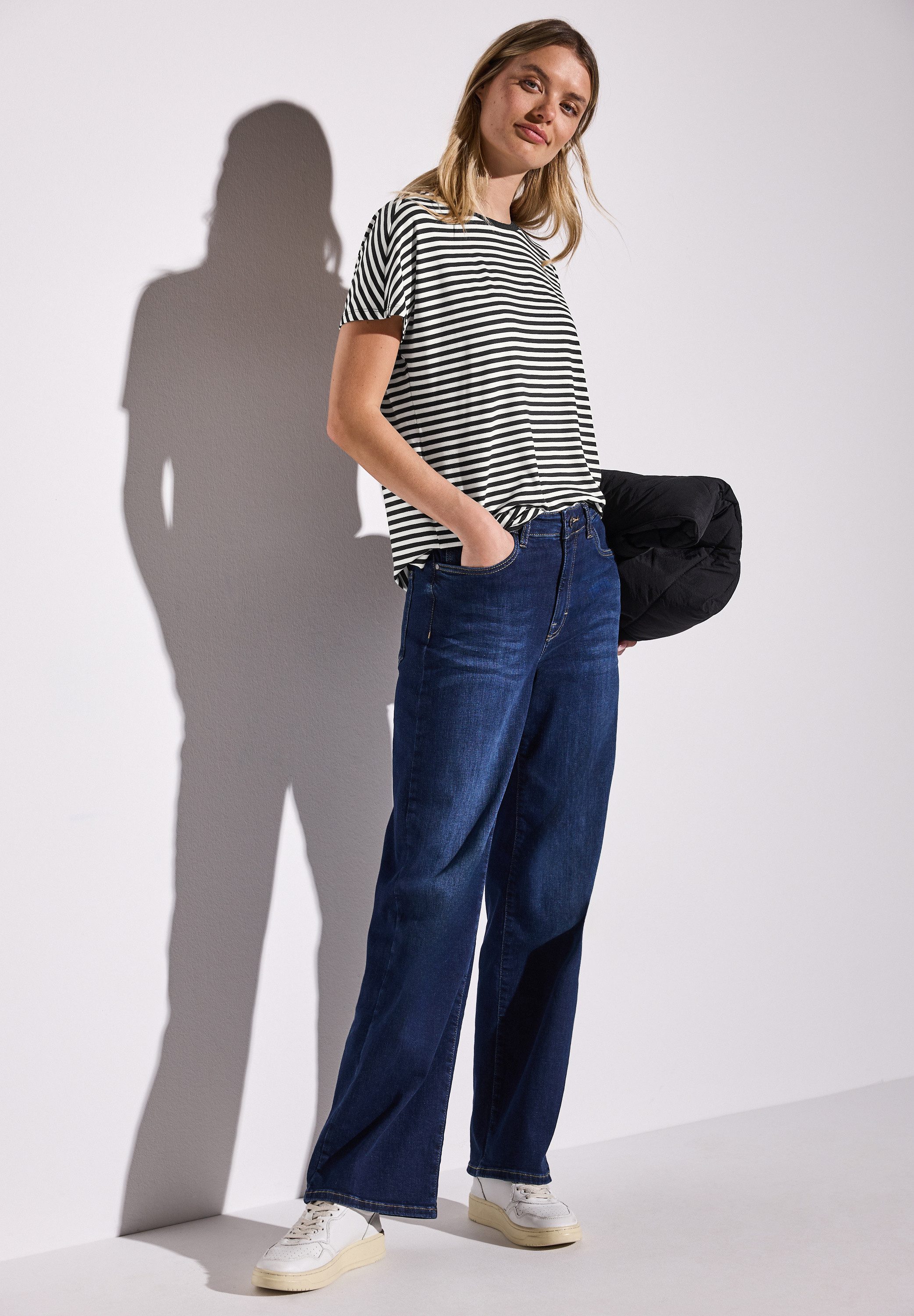 STREET ONE T-shirt Style Crista met streepmotief