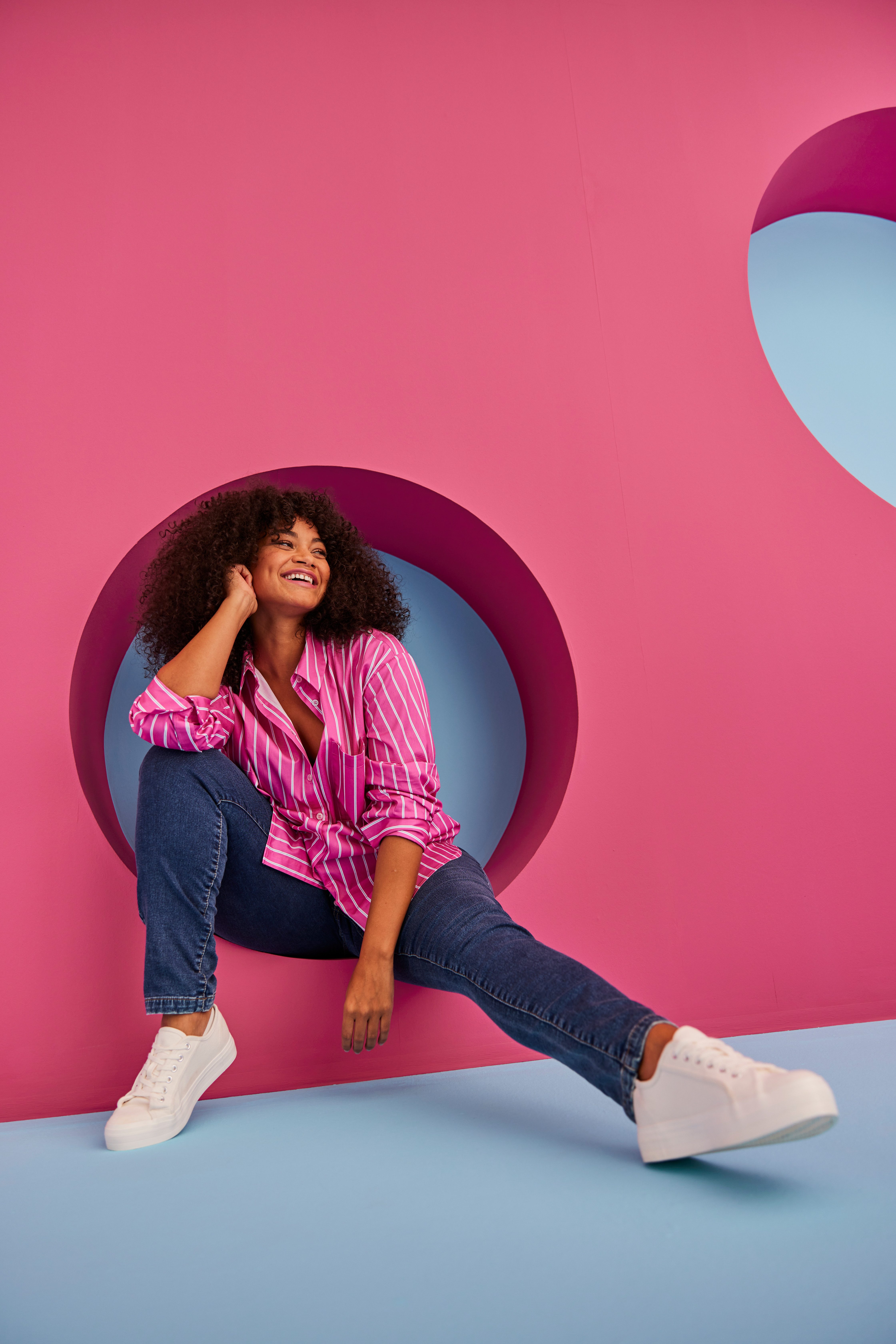 Aniston PLUS Overhemdblouse in 2 verschillende streepdesigns - nieuwe collectie