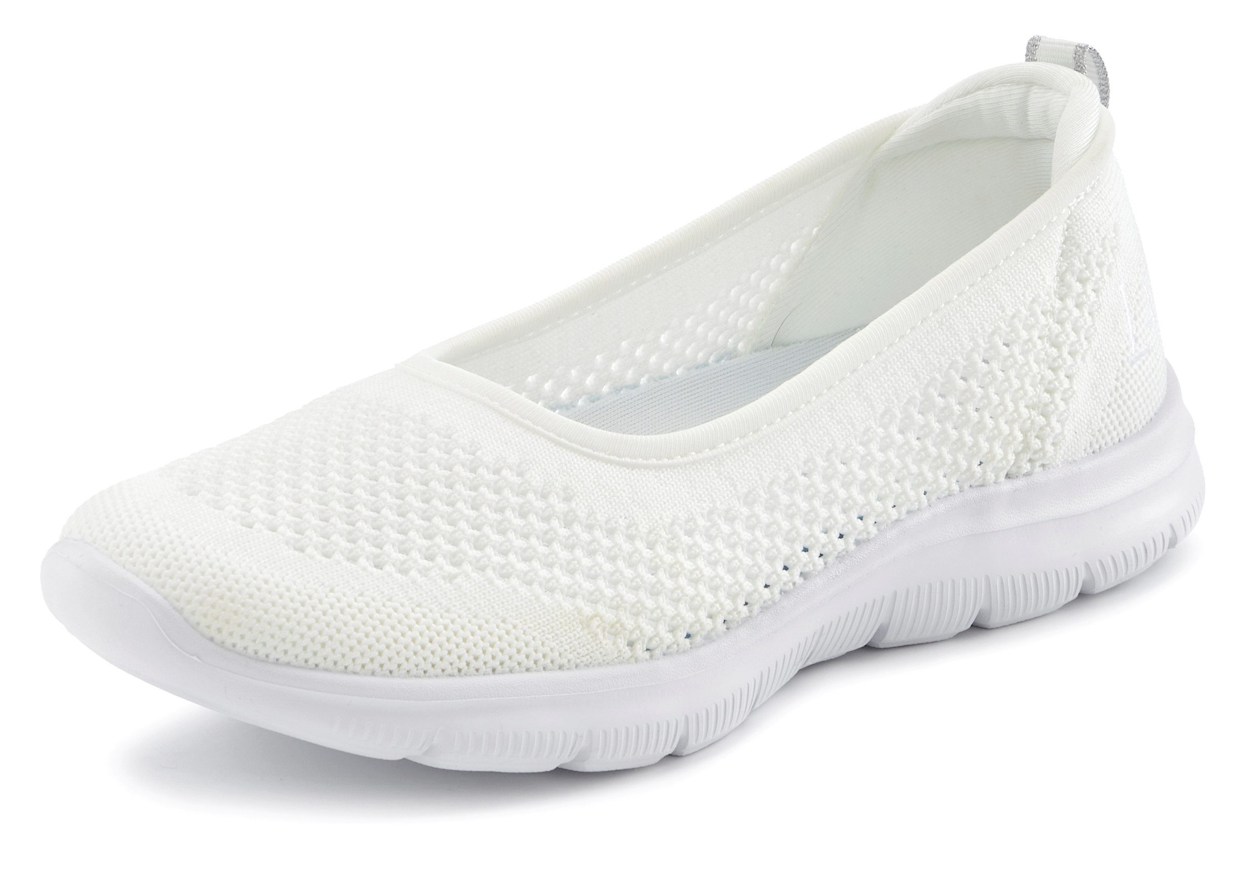 Lascana Sneaker-ballerina’s ultralichte slipper, slip-on sneaker, vrijetijdsschoen vegan