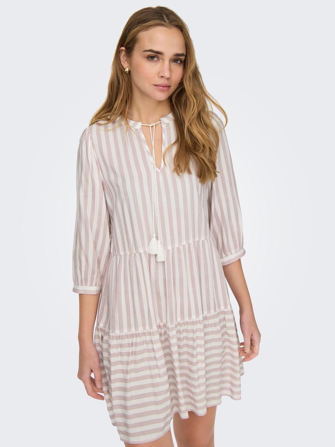 Only Tuniekjurk ONLKAYA 3/4 PUFF SHORT DRESS WVN NOOS