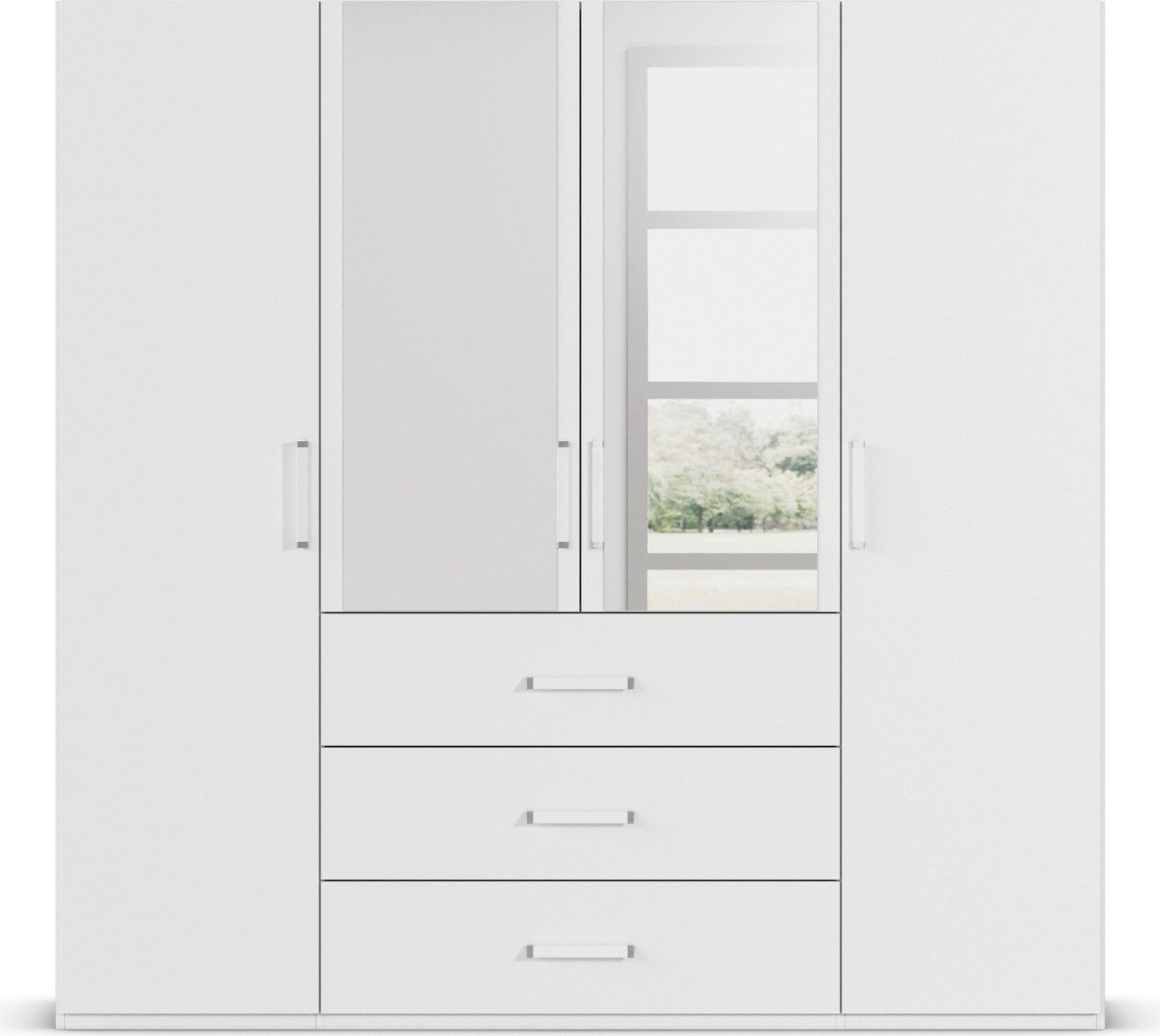 rauch Draaideurkast Kledingkast Kast Garderobe Slaapkamerkast EVELYN in elegante stijl met lades 3 breedtes en 2 hoogtes made in germany