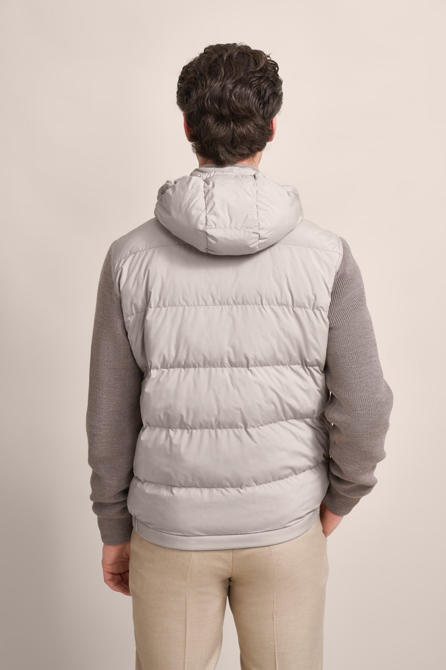 Bugatti Vest met staande kraag en capuchon