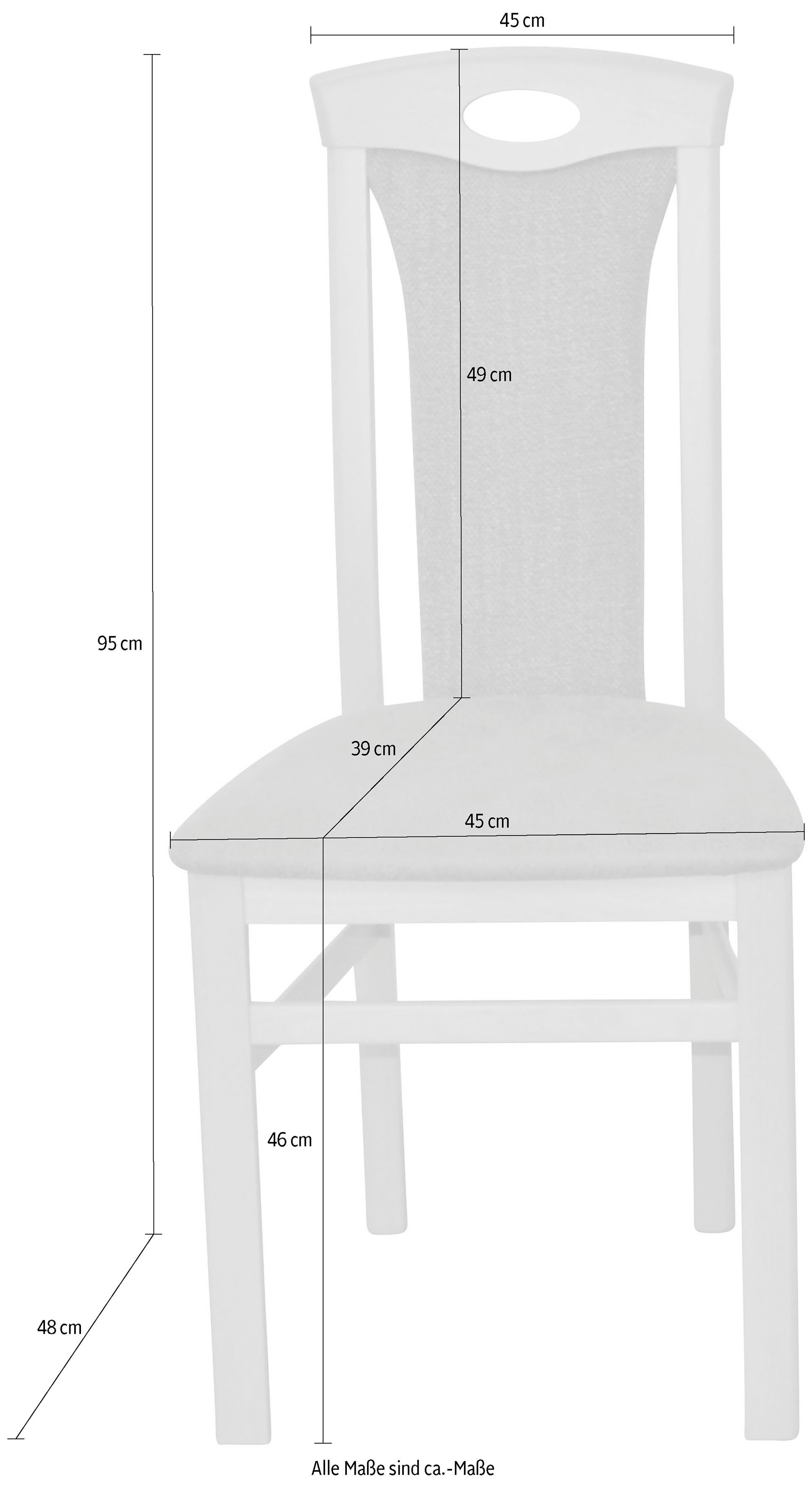 HOFMANN LIVING AND MORE Eethoek 5-delige eethoek Stoelen voorgemonteerd (voordeelset, 5-delig)