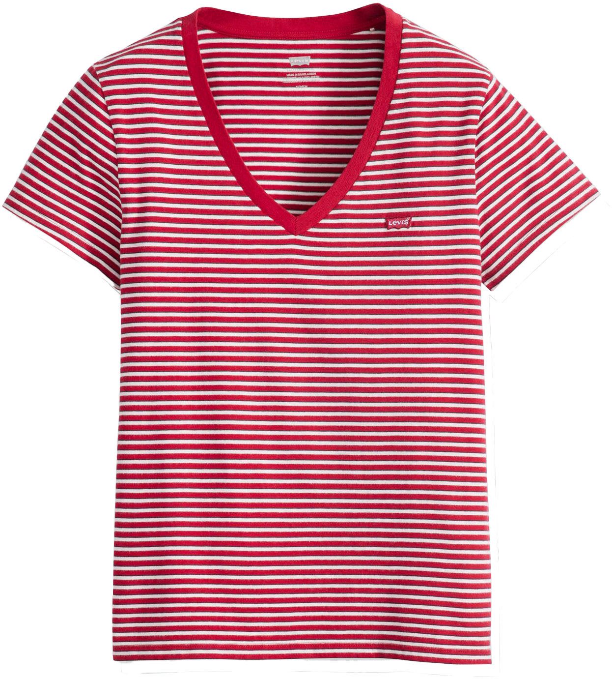 Levi's® Shirt met V-hals PERFECT VNECK met mini-batwing-logoborduursel