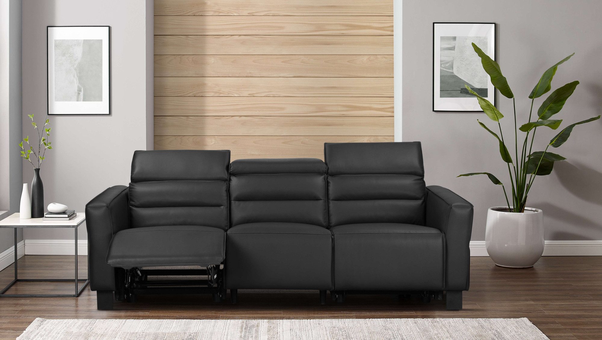 Places of Style 3-zitsbank Carpari, 224 cm, handmatige of elektrische relaxfunctie in 2 zitplaatsen