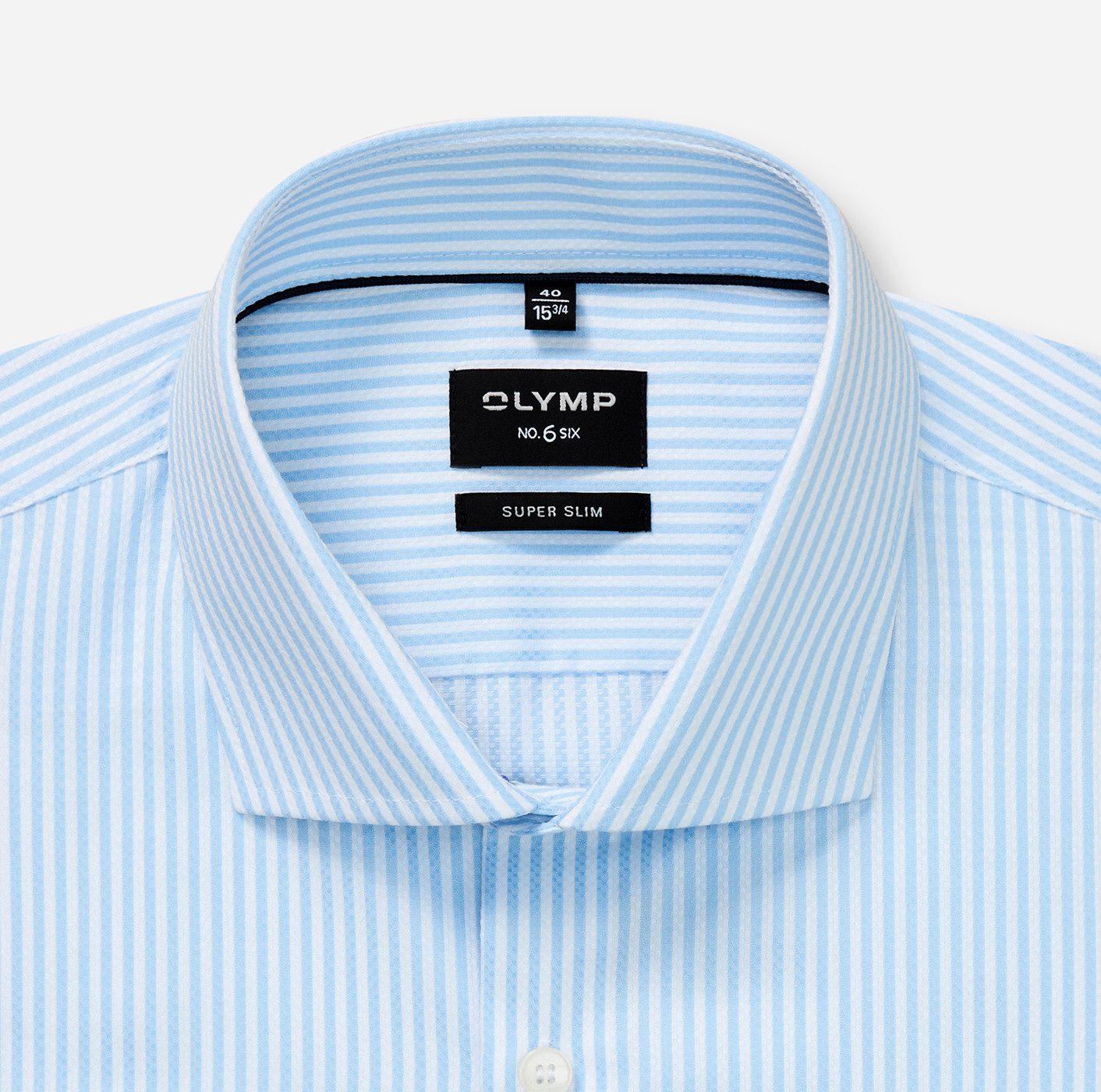 OLYMP Overhemd met lange mouwen No 6 six gestreept, zakelijk overhemd, super slim fit, royal kentkraag