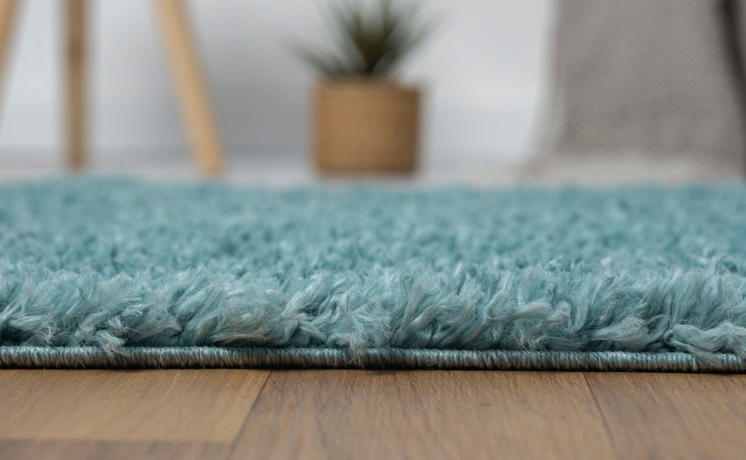 my home Set slaapkamerkleedjes met hoge pool Banji Uni-kleuren, zacht en fluffy, ook als loper en in rond verkrijgbaar