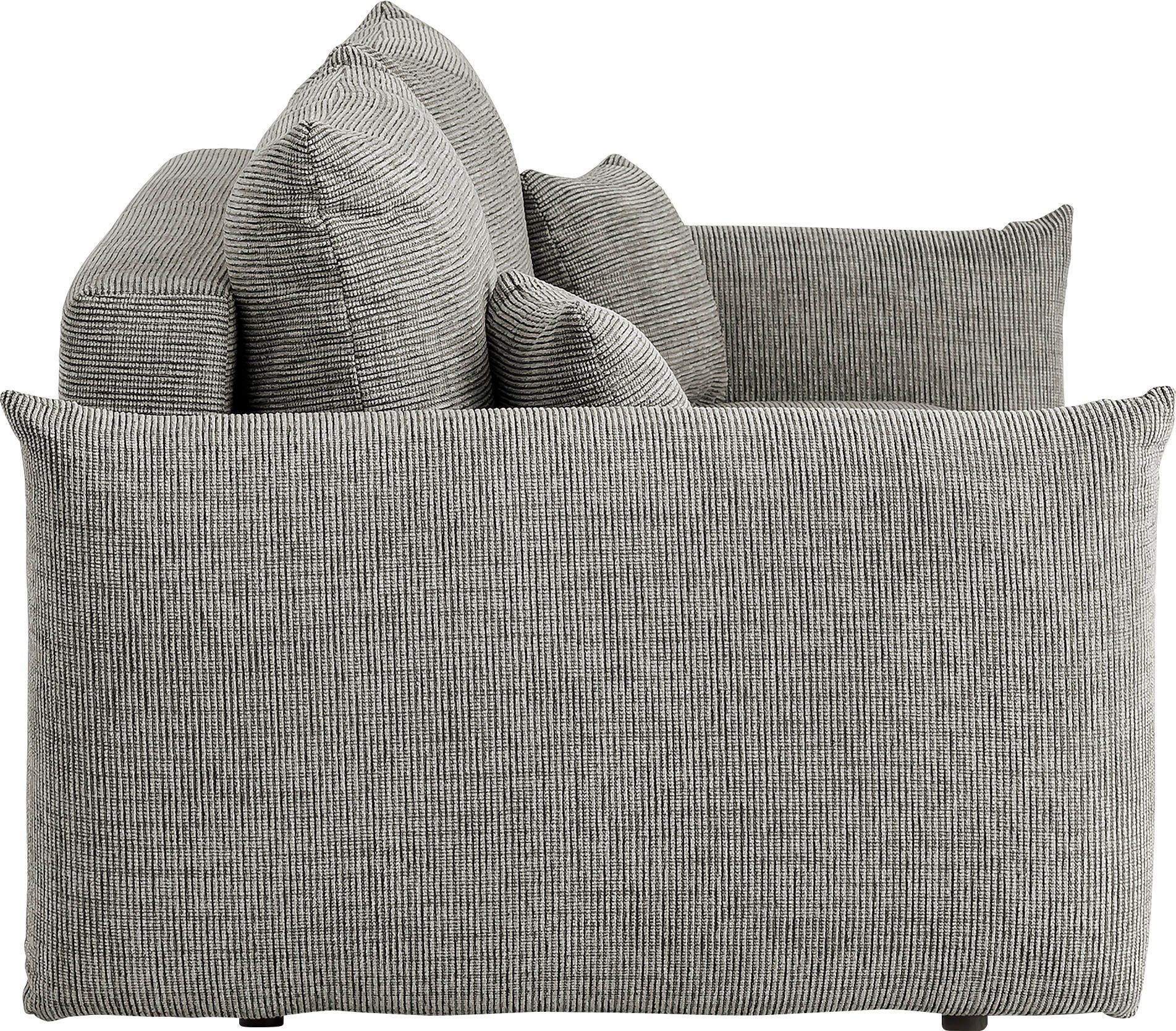 INOSIGN 3-zitsbank MAVAS slaapbank met bedlade ca. 240/108 cm (ligoppervlak 212/145 cm), ribfluweel, chenille, structuur