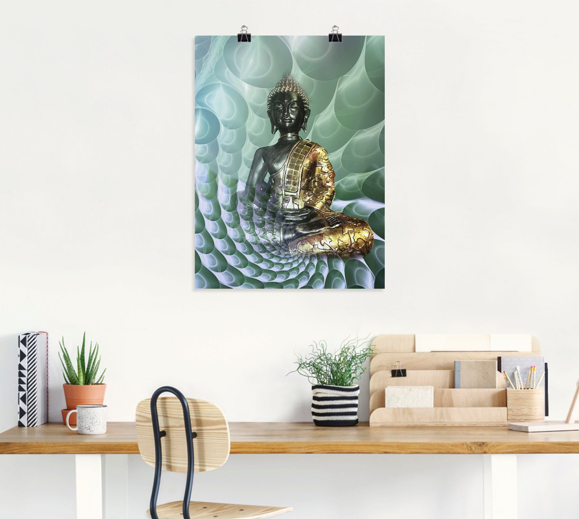 Artland Artprint Boeddha’s droomwereld CB als artprint van aluminium, artprint voor buiten, artprint op linnen, poster, muursticker