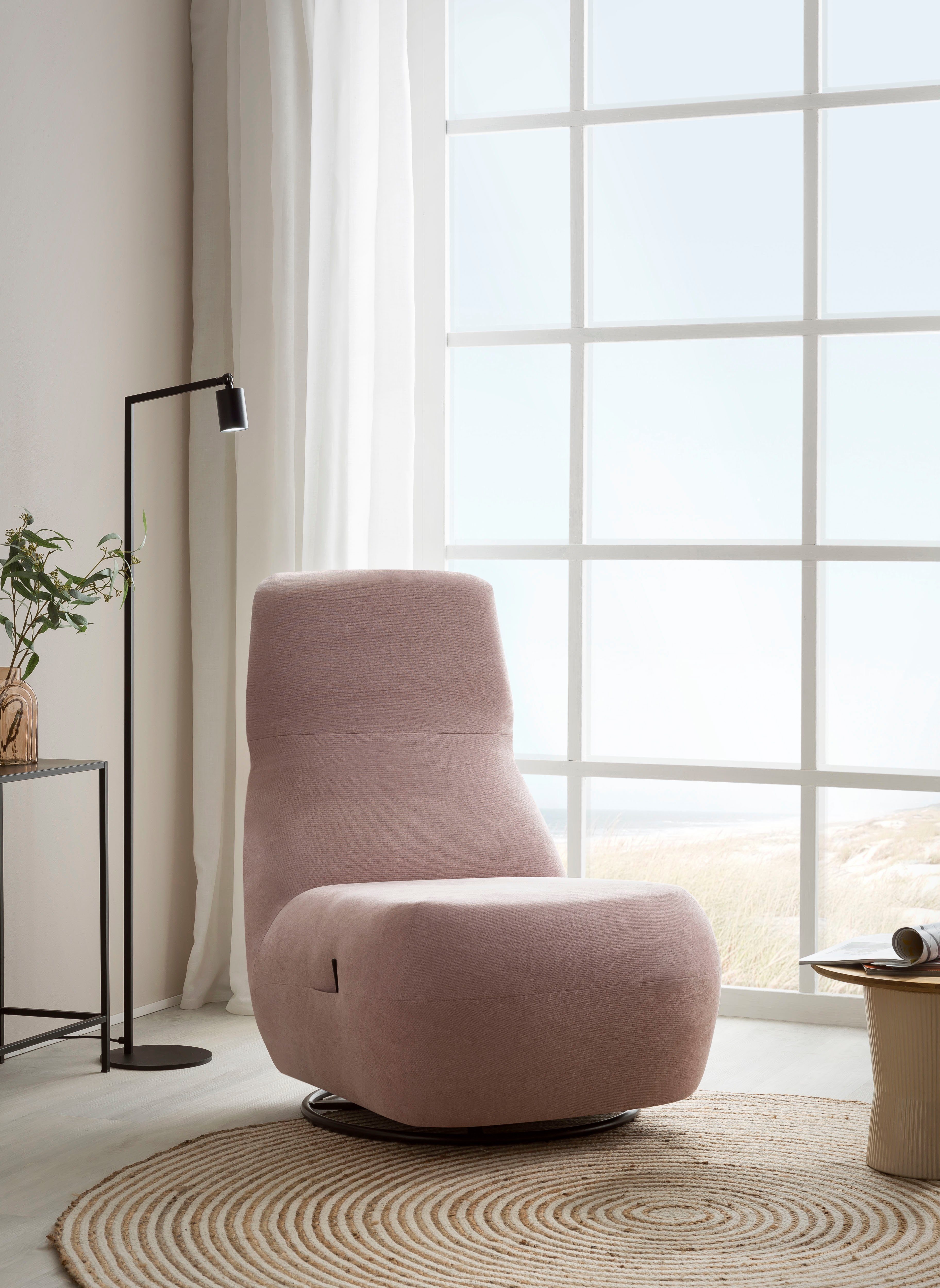 andas Relaxfauteuil Emberson stoel, rugleuning opklapbaar, draaistoel Verstelbare rugleuning, draaifunctie, naar keuze ook Swivel (wip) functie