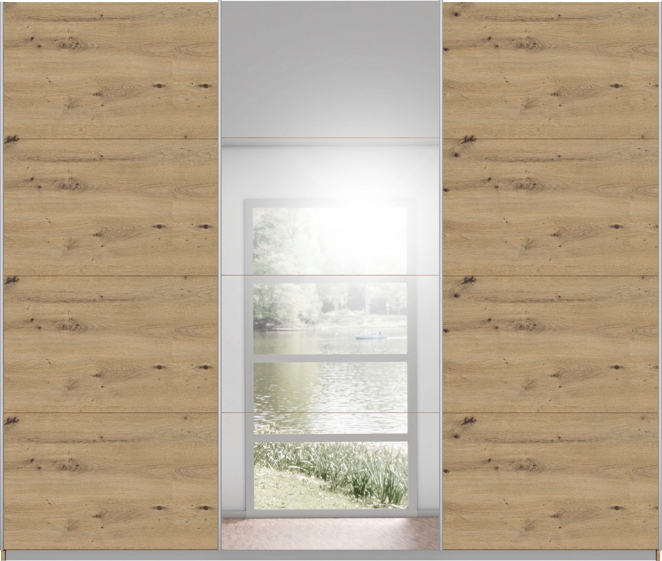 rauch Zweefdeurkast Kledingkast TOMA incl. rek inzet en extra legplanken made in germany