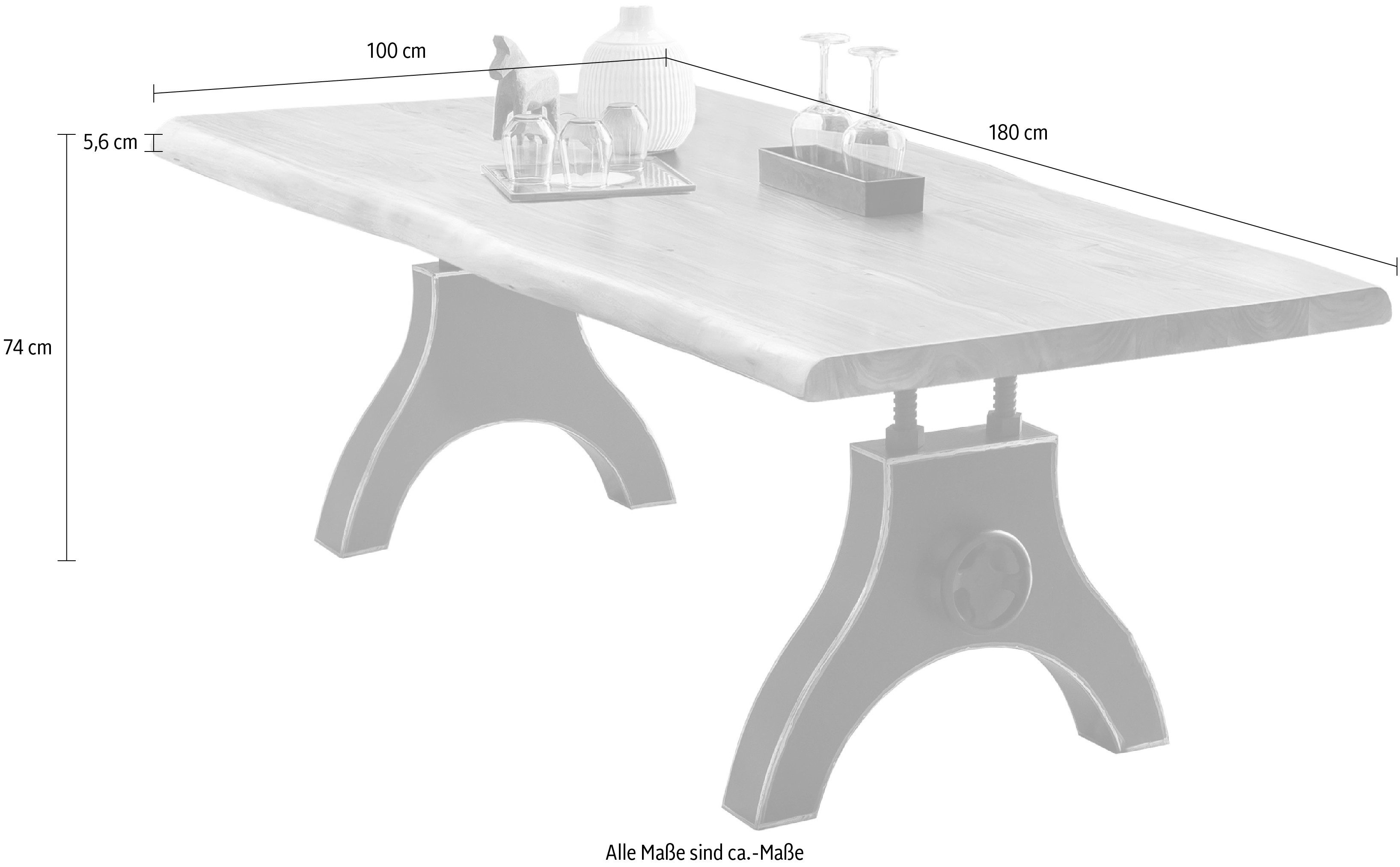 SIT Eettafel extra hoge plaatdikte van 56 mm