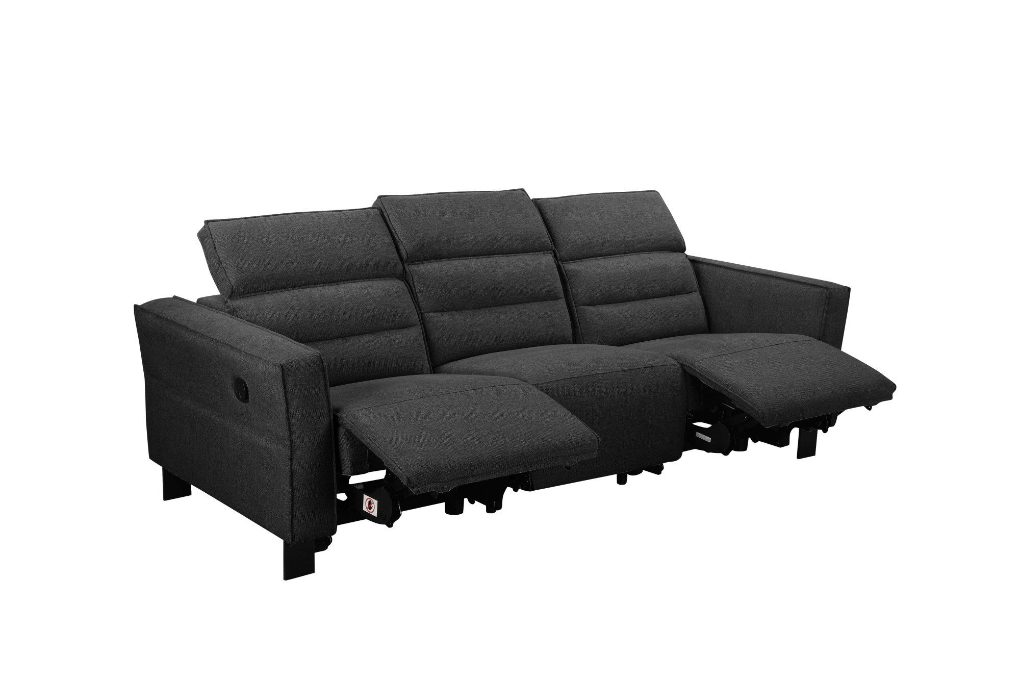 Places of Style 3-zitsbank Carpari, 224 cm, handmatige of elektrische relaxfunctie in 2 zitplaatsen