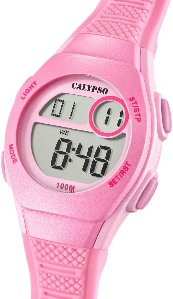 CALYPSO WATCHES Chronograaf Junior Collection Quartz horloge, kinderhorloge, datum, digitaal, stopwatchfunctie, ideaal als cadeau