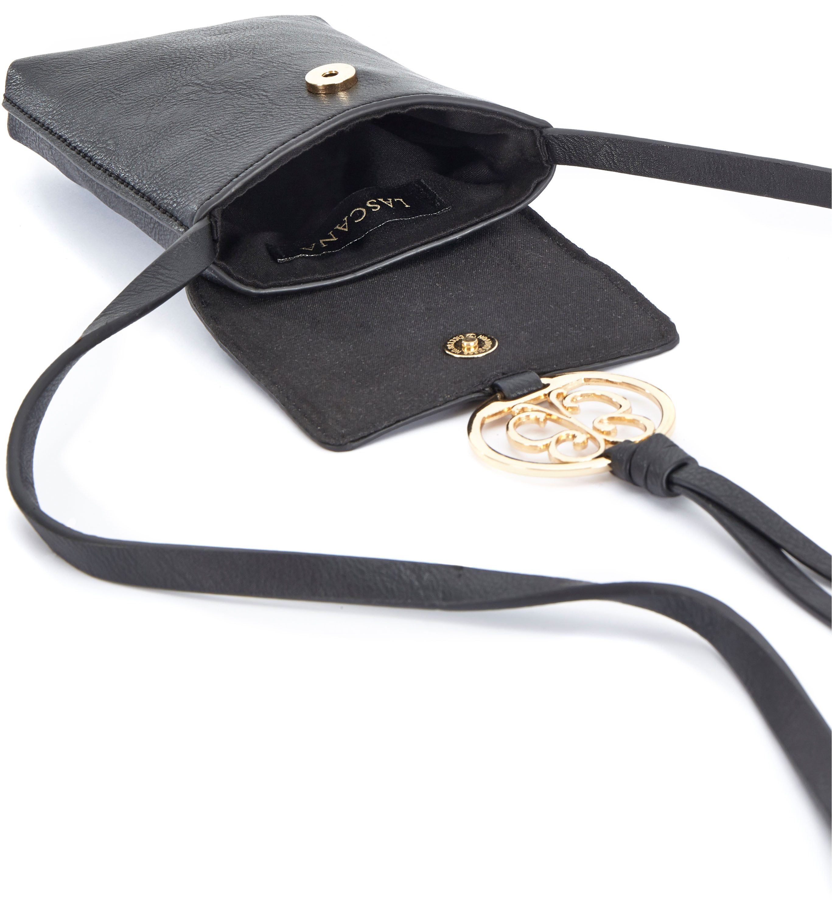 Lascana Schoudertas Gsm-tasje met decoratieve gesp, minibag, crossbody tas vegan