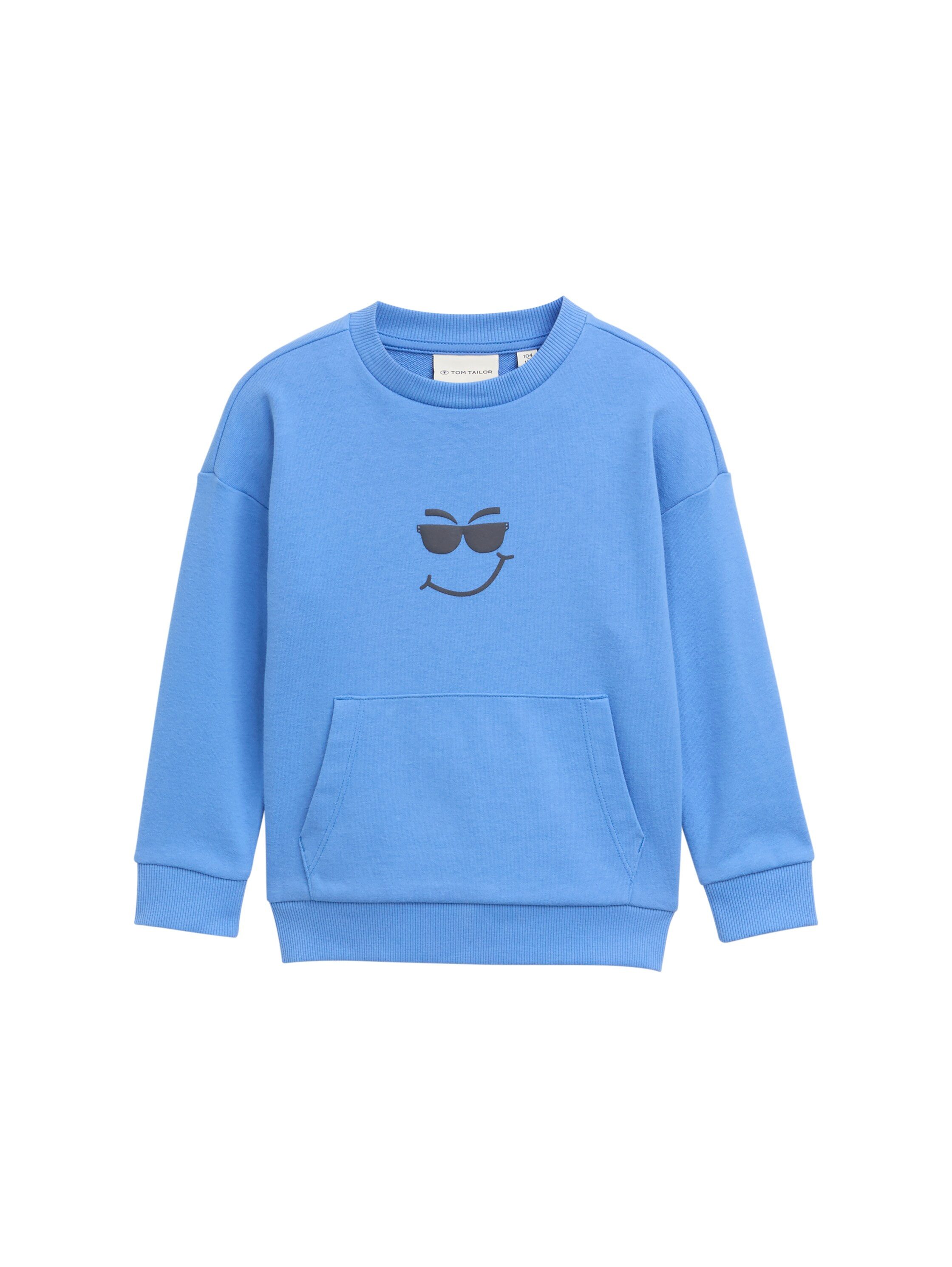 Tom Tailor Sweatshirt met voor- en achterkant print jongens sweatshirts maat 116/122 blauw