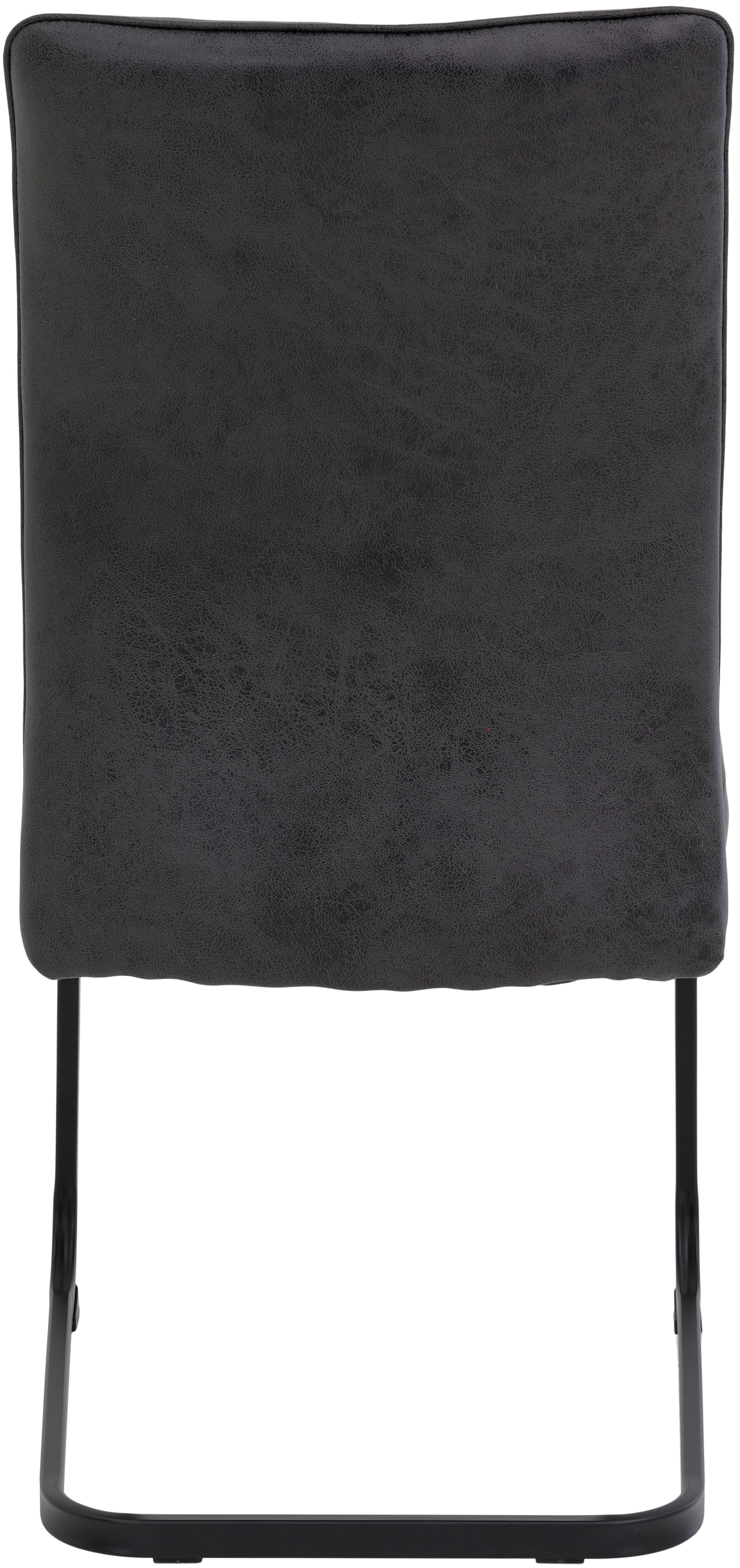 HELA Vrijdragende stoel Vrijhangende TOLEDO stoel met comfortzitting, gevoerd, microvezel bekleding (set)