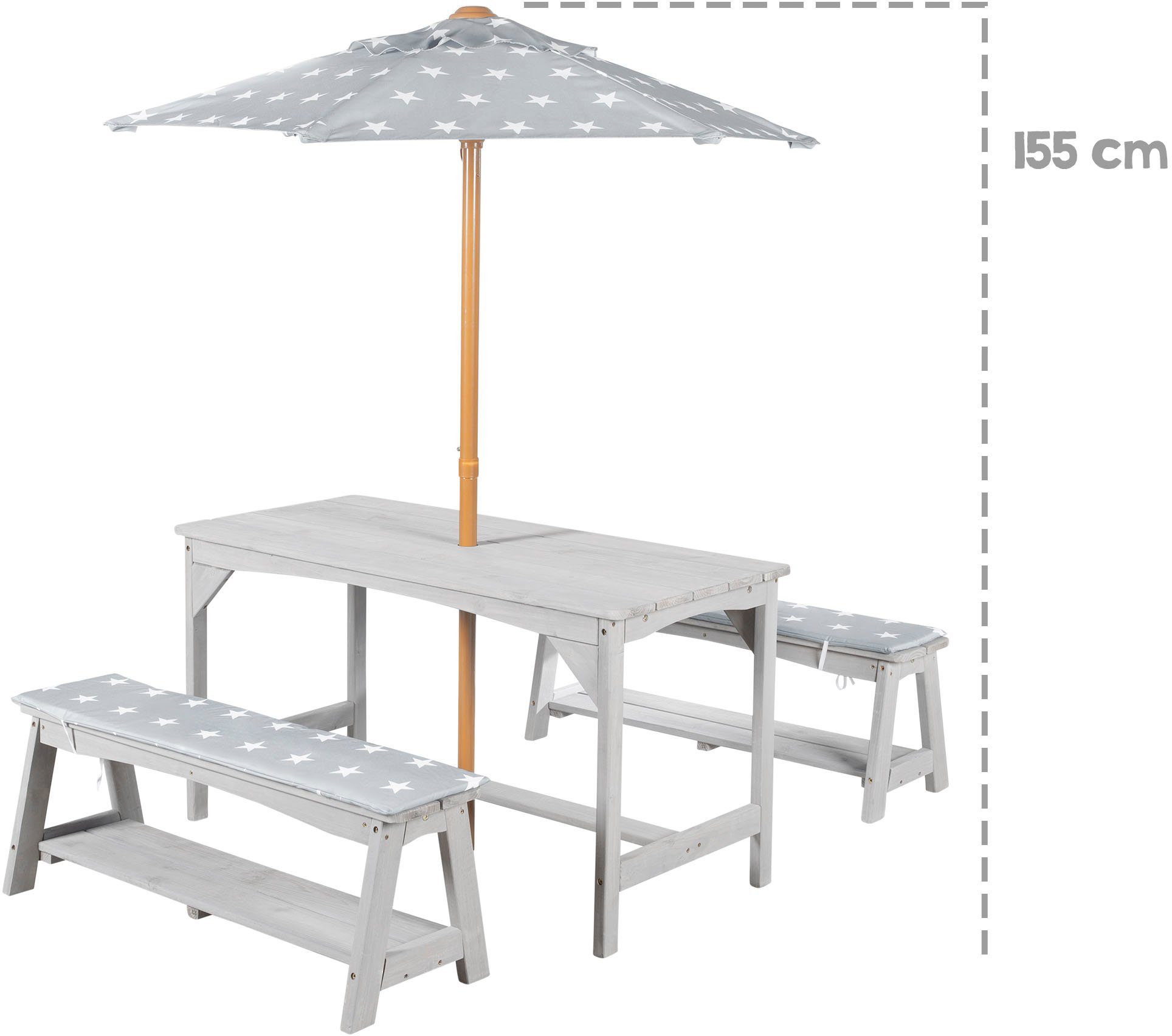 Roba® Kinderzithoek voor in de tuin Outdoor+ (set, 3-delig)