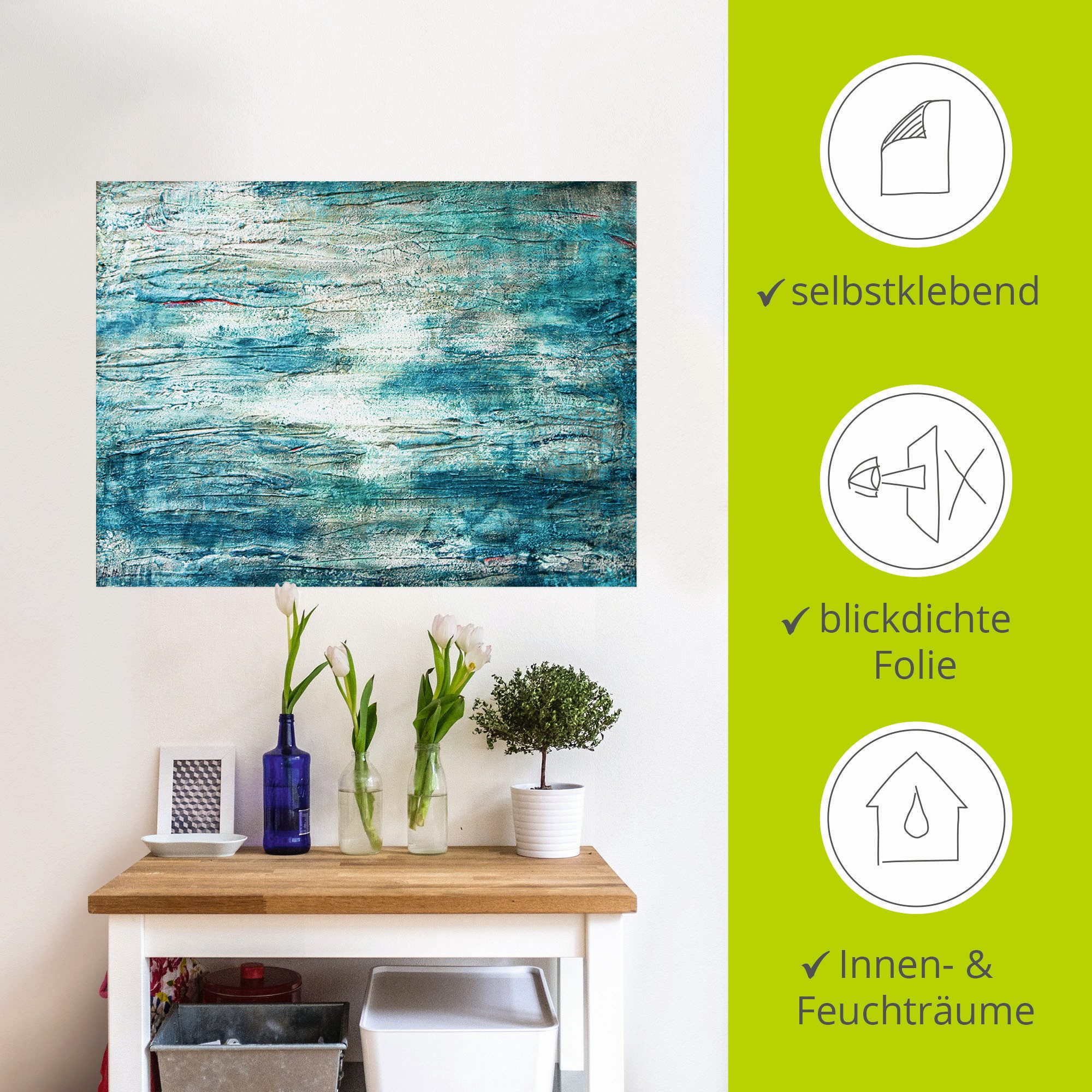 Artland Artprint Abstracte schilderkunst aquarel als artprint op linnen, poster, muursticker in verschillende maten