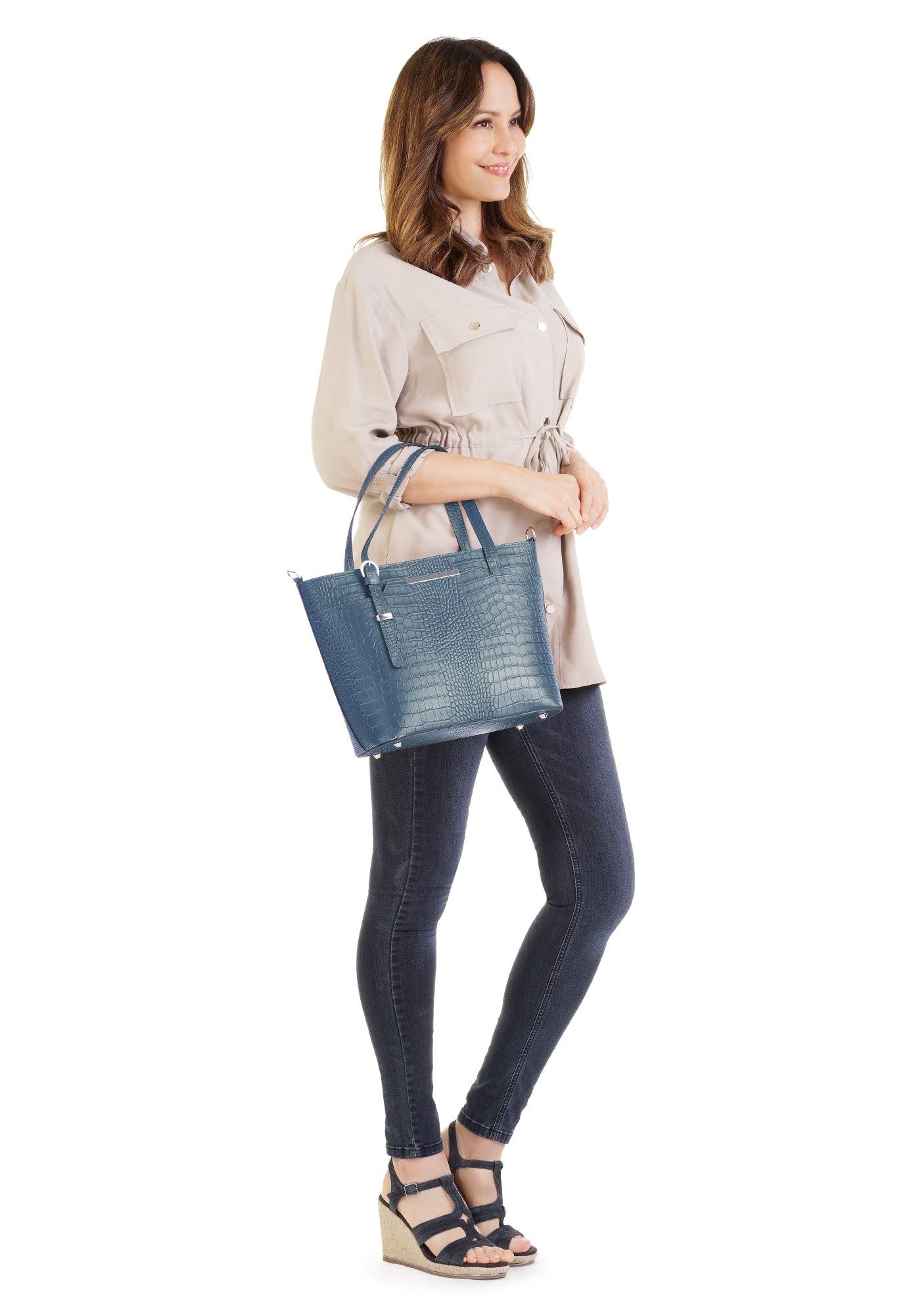 Cluty Tas echt leer, made in italy