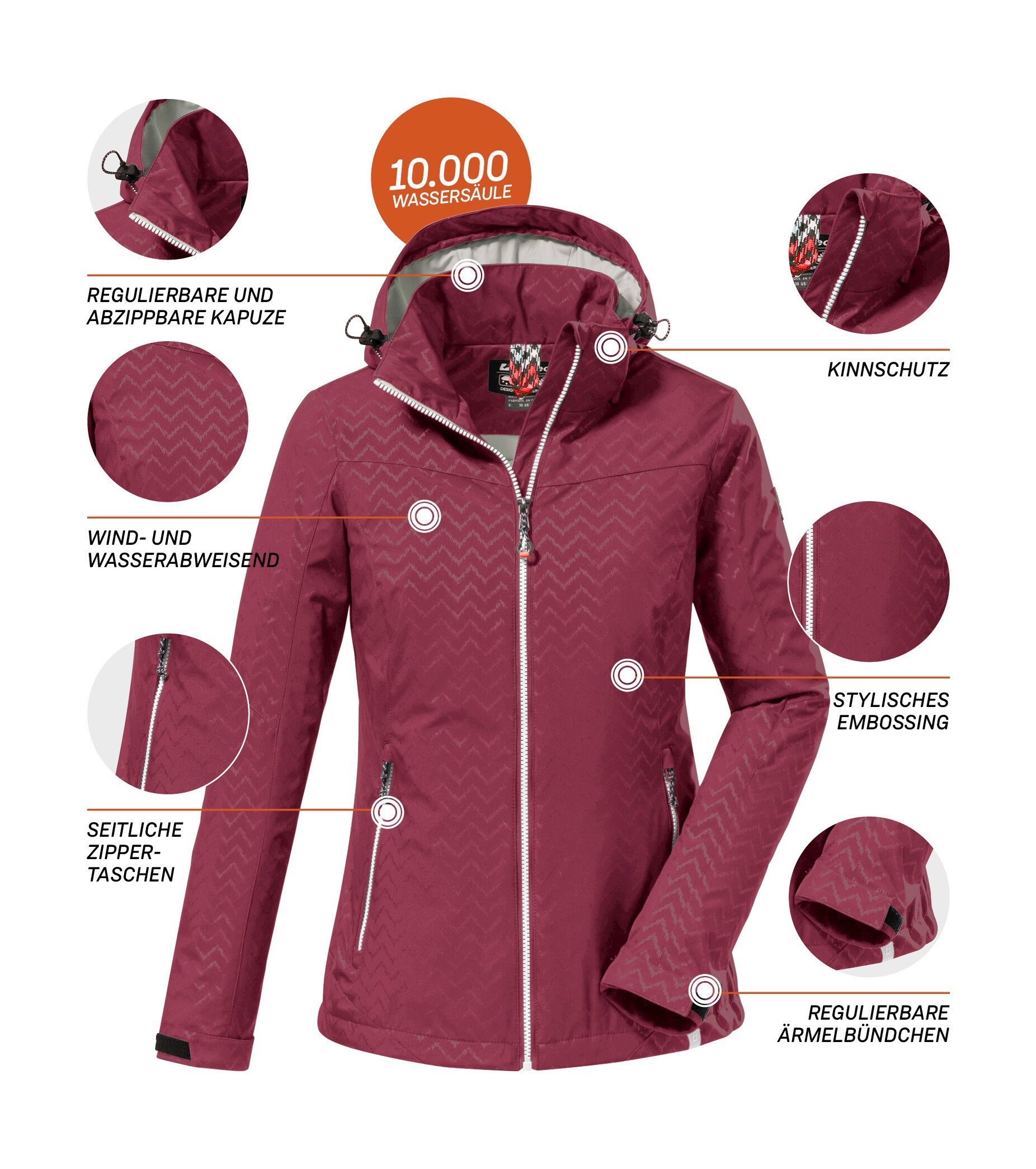 Killtec Softshell-jack KOS 176 WMN SFTSHLL JCKT Waterafstotende, ademende softshelljack met all over-print
