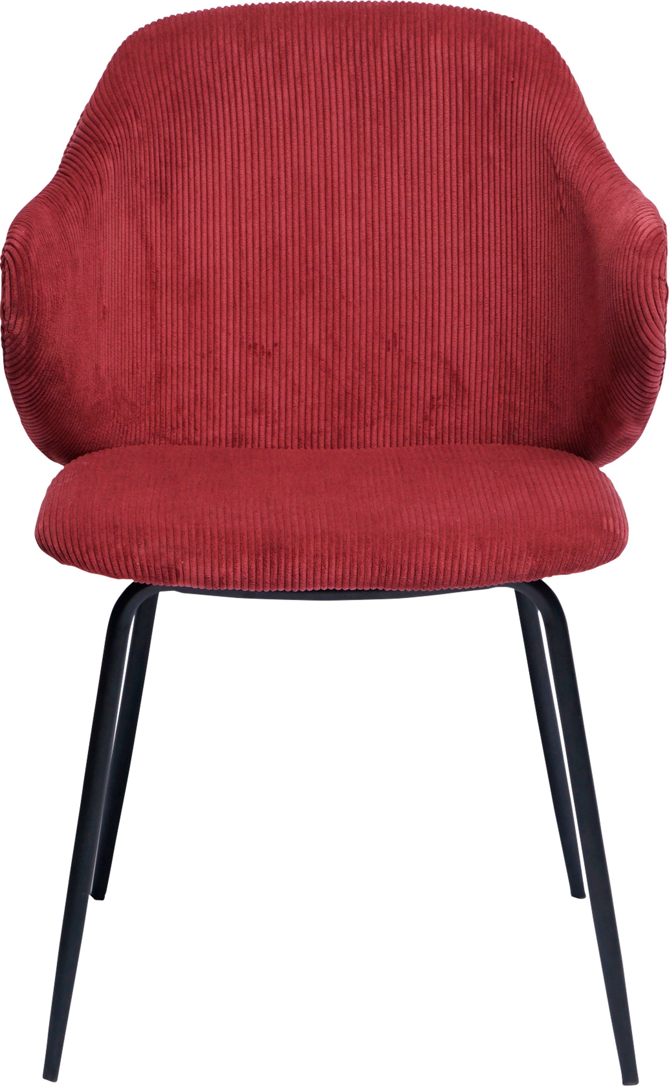 SalesFever Stoel met armleuningen Bekleding in corduroy-look (set, 2 stuks)