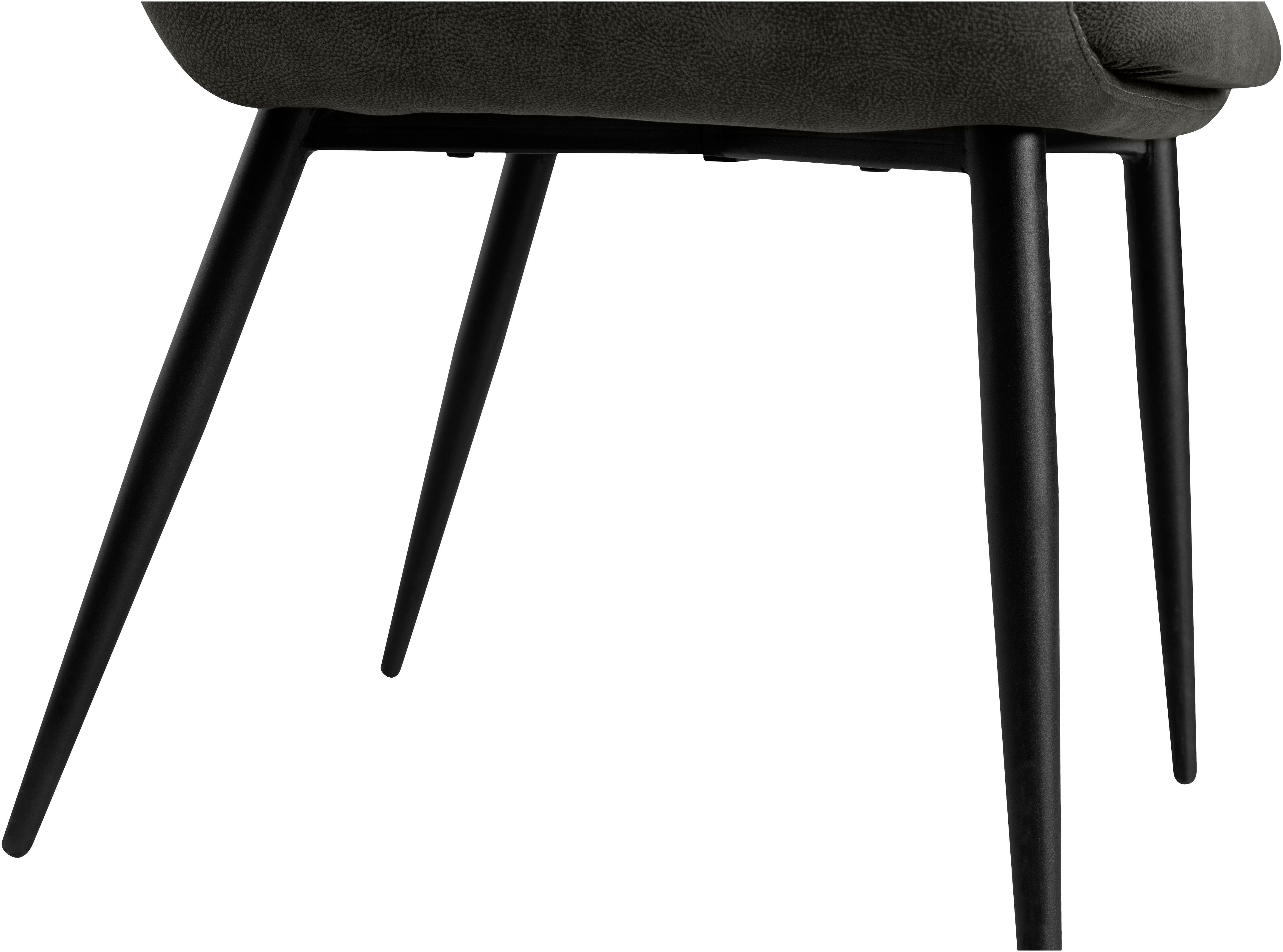 OMG Design Stoel met armleuningen Bailey Schalenstoel, eetkamerstoel, onderhoudsvriendelijke bekleding