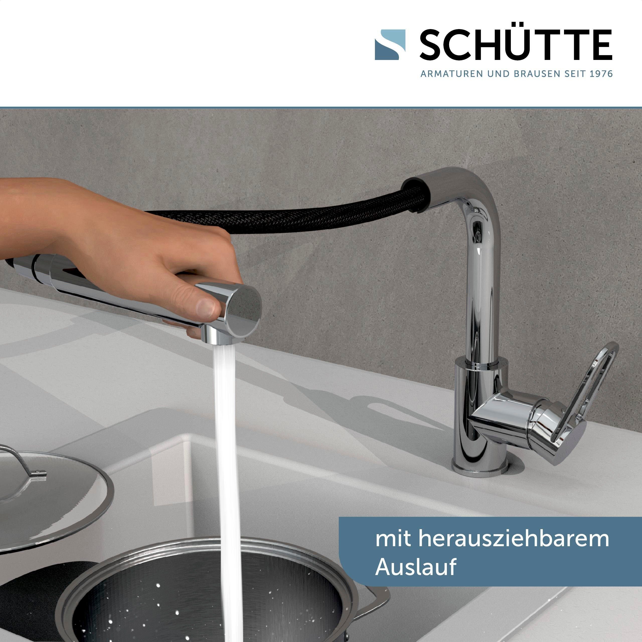 Schütte Gootsteen kraan Design met sproeikop, uittrekbaar, draaibaar, hoge druk