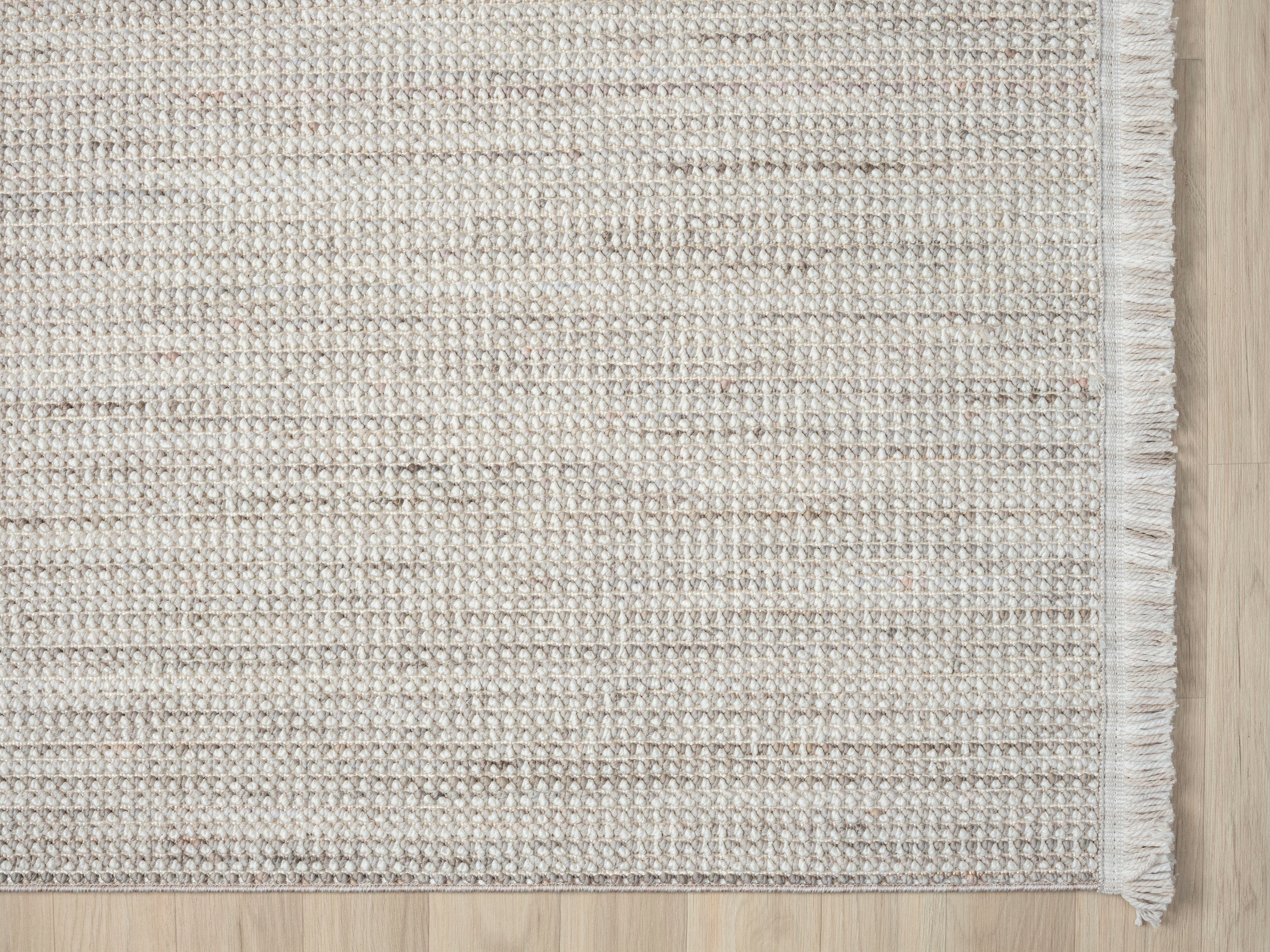 Myflair Möbel & Accessoires Vloerkleed AVA Uni-kleuren, gemêleerd, sisal-look, ook in rond verkrijgbaar, met franjes