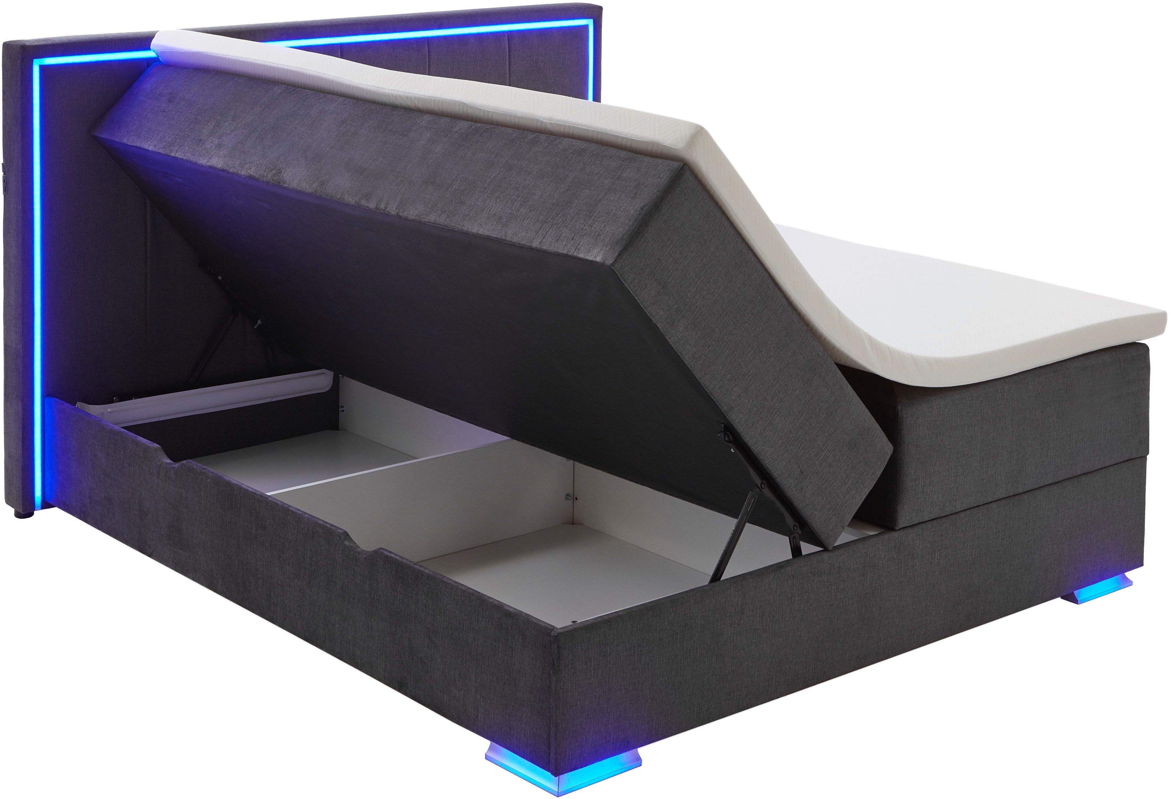 meise.möbel Boxspring Colorado II inclusief led-verlichting & topper