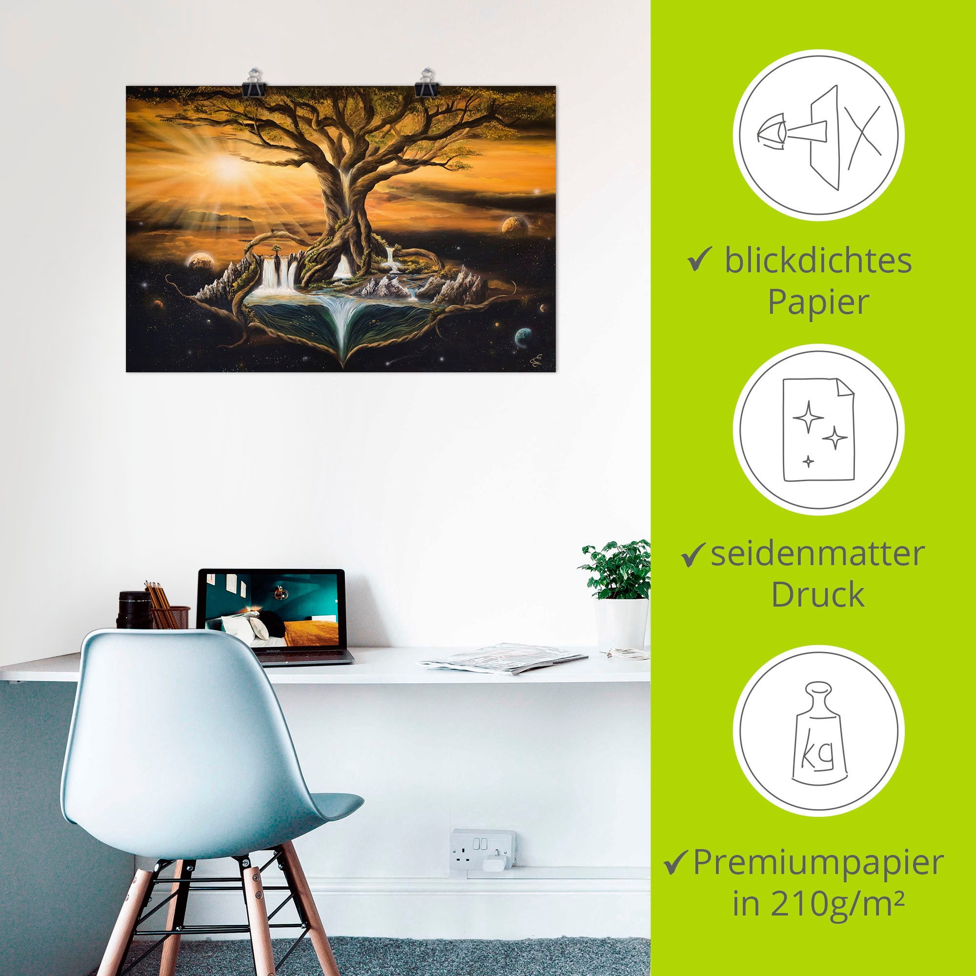 Artland Artprint De droom van de werelden als artprint van aluminium, artprint voor buiten, poster, muursticker in diverse maten formaten