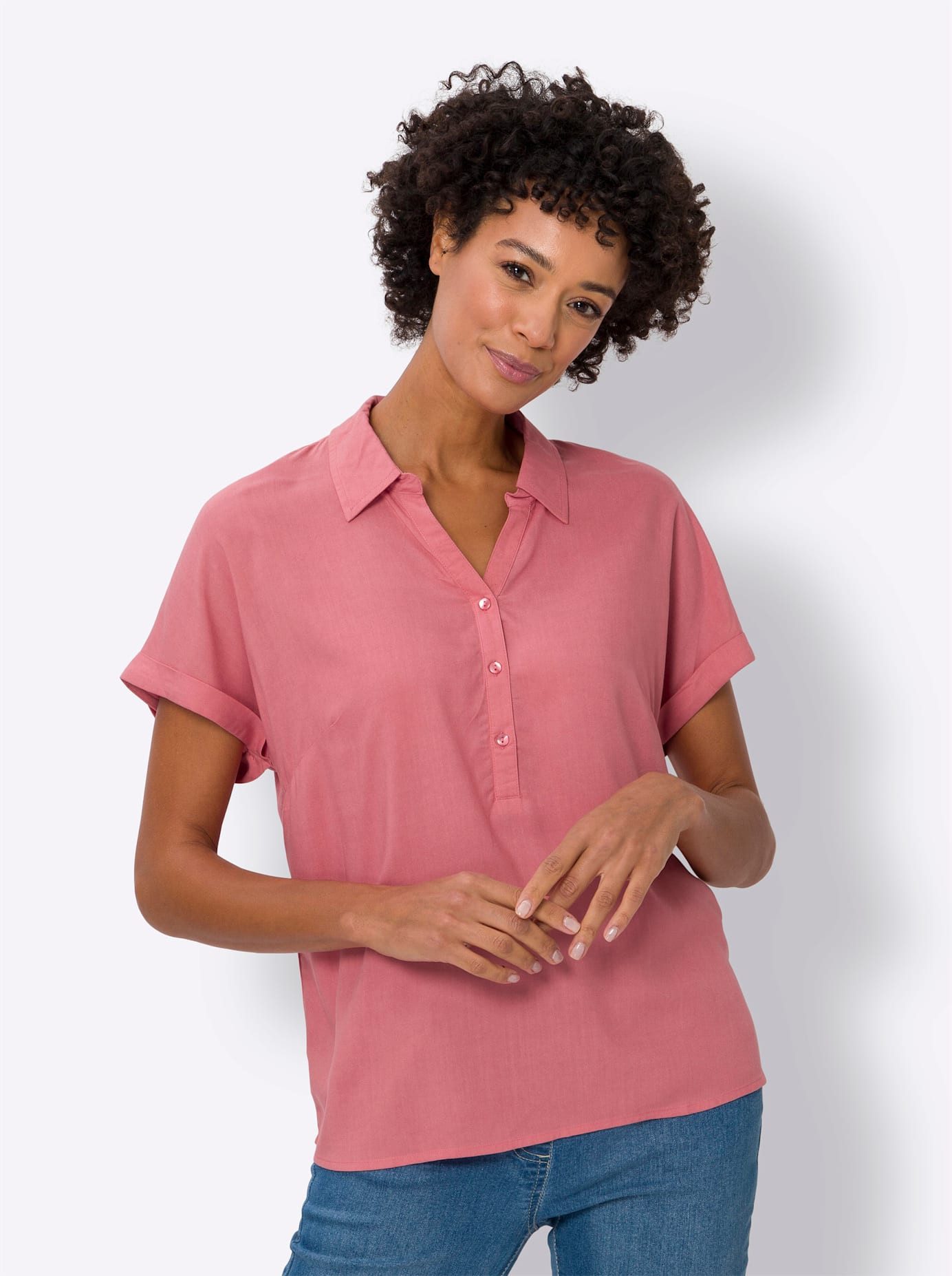 Classic Basics Blouse met korte mouwen